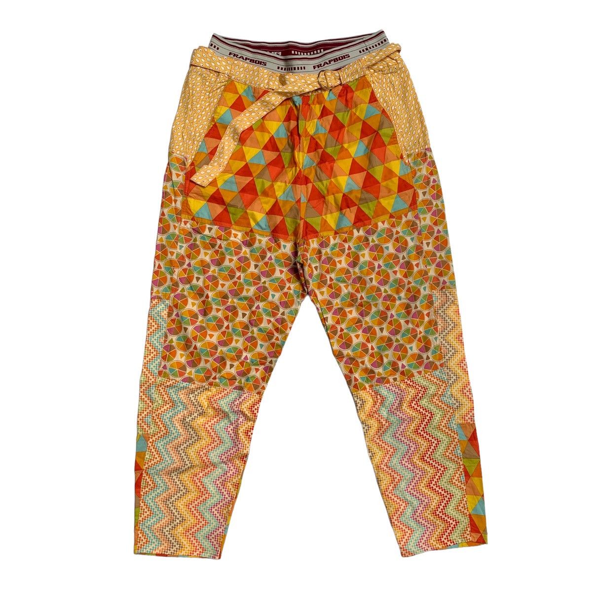 Frapbois Y2k Frapbois multi color trousers psychedelic pattern Size 29" - 1 Thumbnail