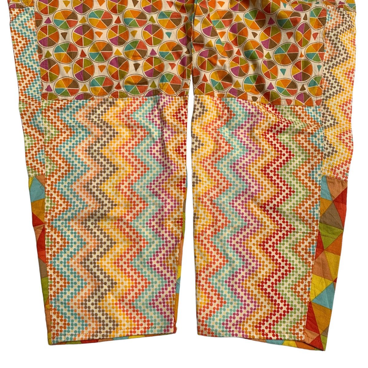 Frapbois Y2k Frapbois multi color trousers psychedelic pattern Size 29" - 4 Thumbnail