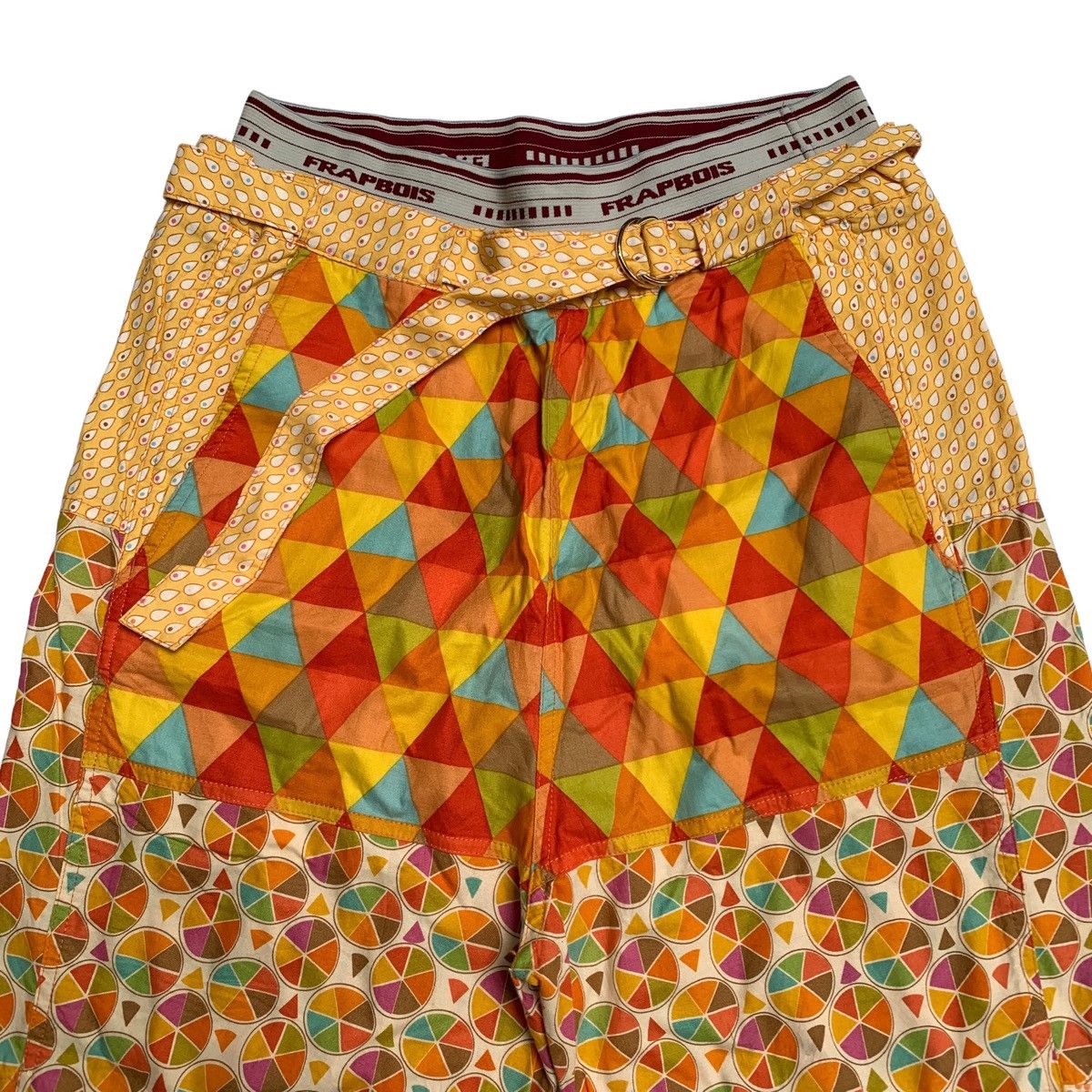 Frapbois Y2k Frapbois multi color trousers psychedelic pattern Size 29" - 3 Thumbnail