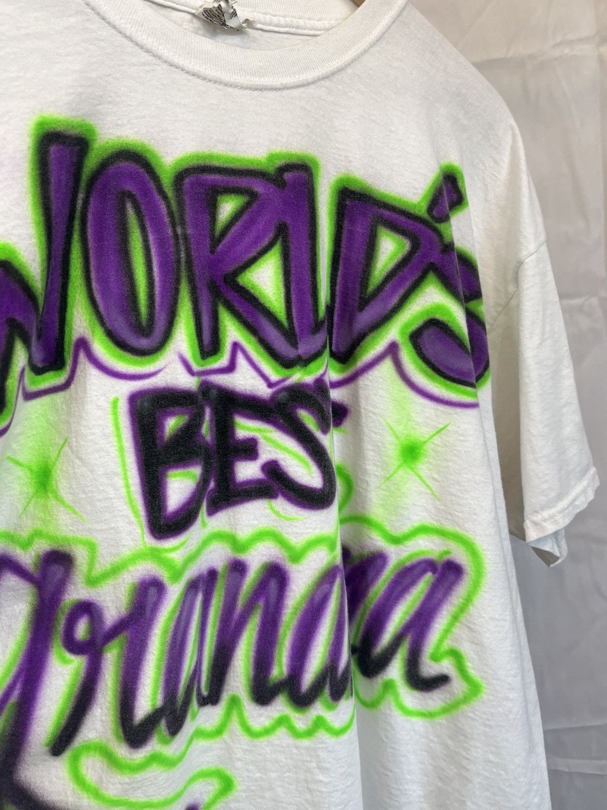 Vintage Worlds Best Grandma Boxy Airbrush 90s Y2K Art Tee Size US XXL / EU 58 / 5 - 9 Thumbnail