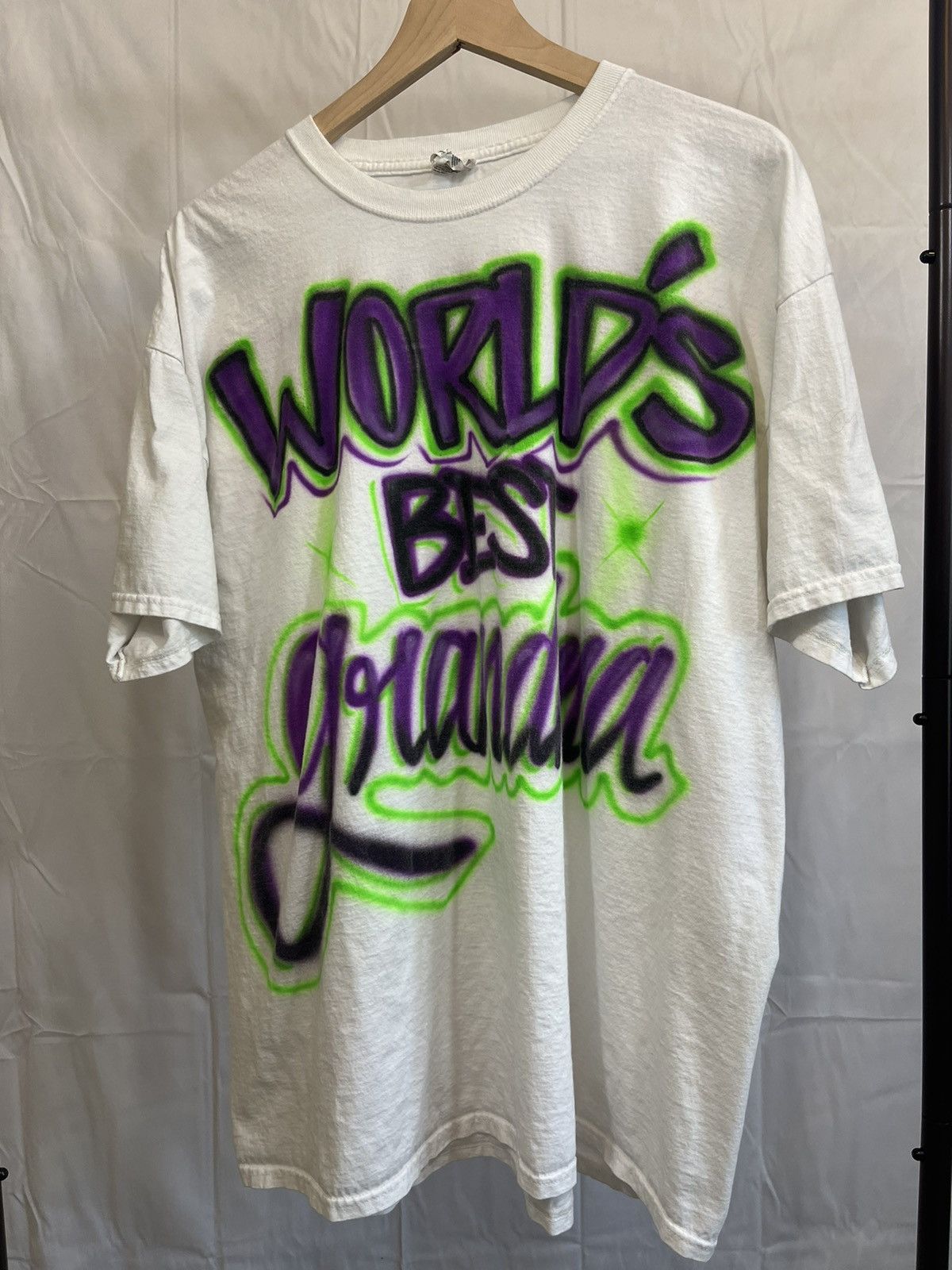 Vintage Worlds Best Grandma Boxy Airbrush 90s Y2K Art Tee Size US XXL / EU 58 / 5 - 2 Thumbnail