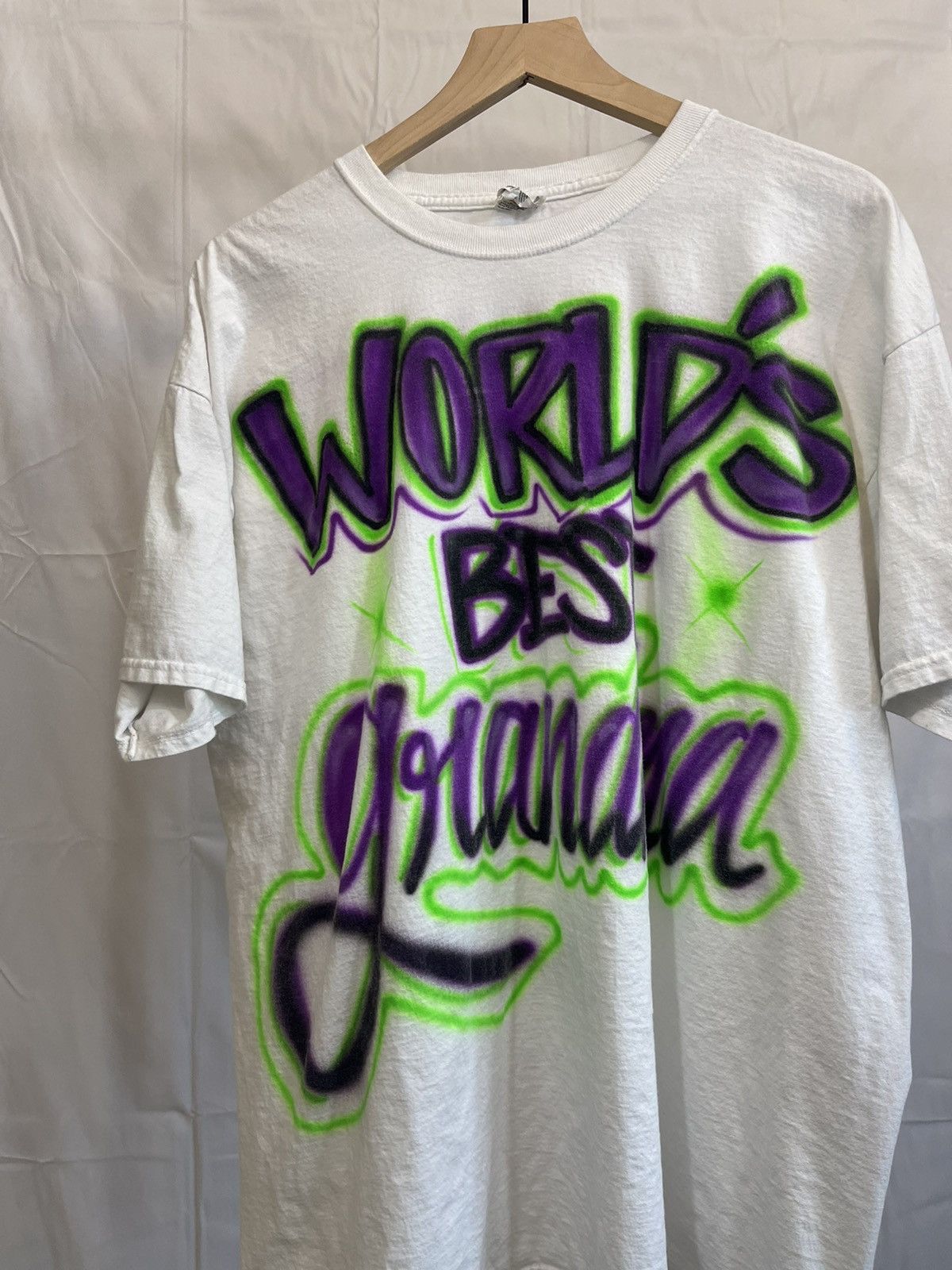 Vintage Worlds Best Grandma Boxy Airbrush 90s Y2K Art Tee Size US XXL / EU 58 / 5 - 1 Thumbnail