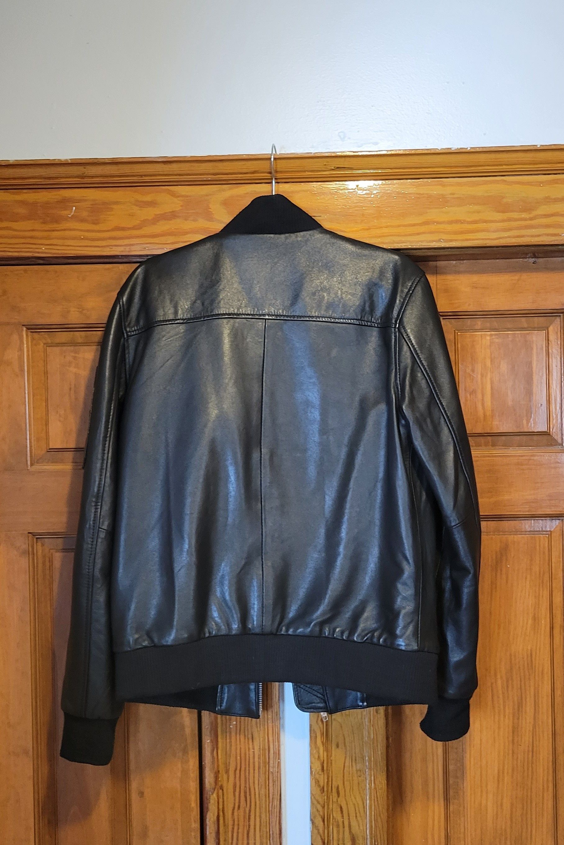Genuine Leather Threads of Apollo Leather Bomber Jacket Size US L / EU 52-54 / 3 - 3 Thumbnail