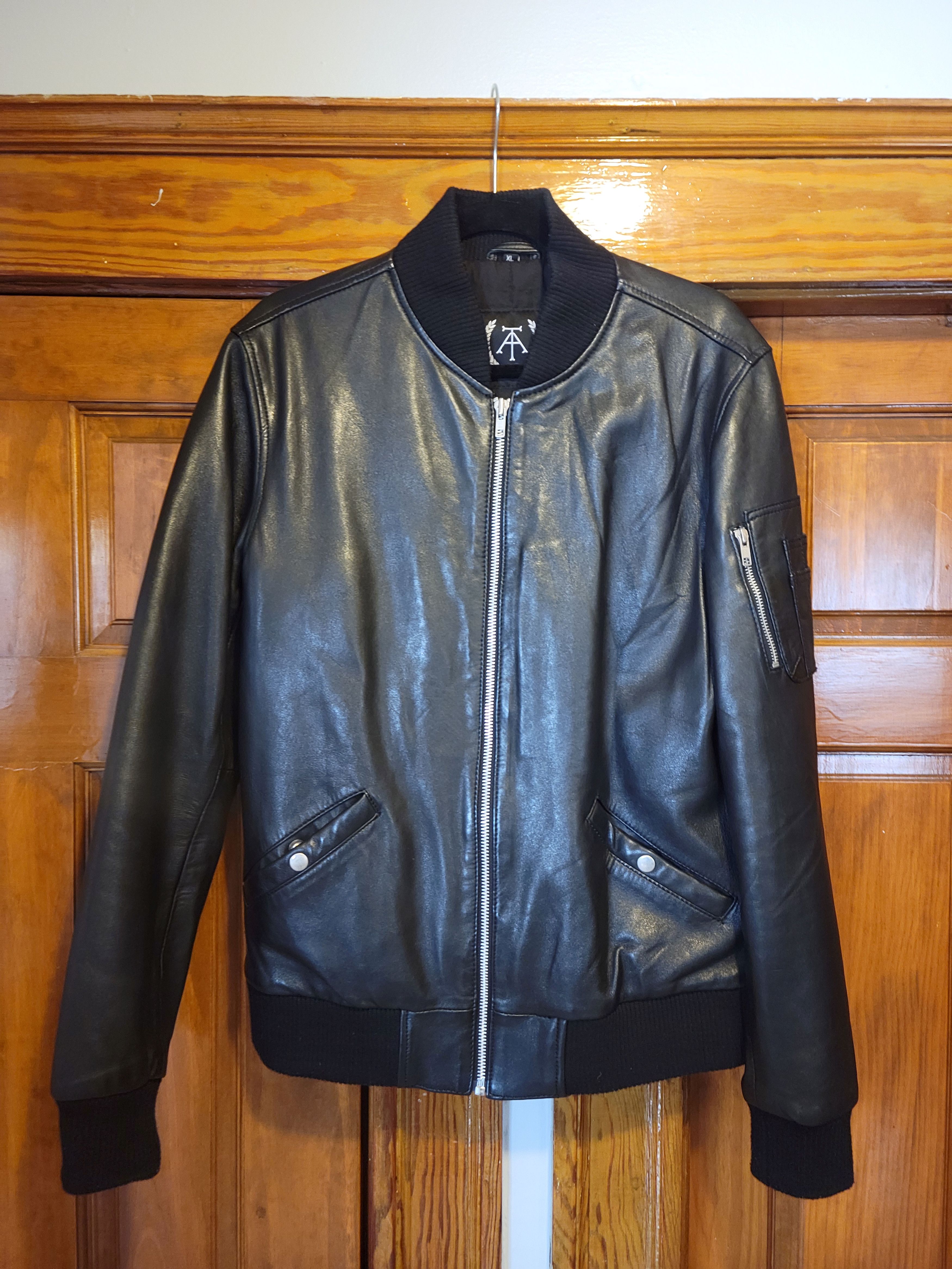 Genuine Leather Threads of Apollo Leather Bomber Jacket Size US L / EU 52-54 / 3 - 2 Thumbnail