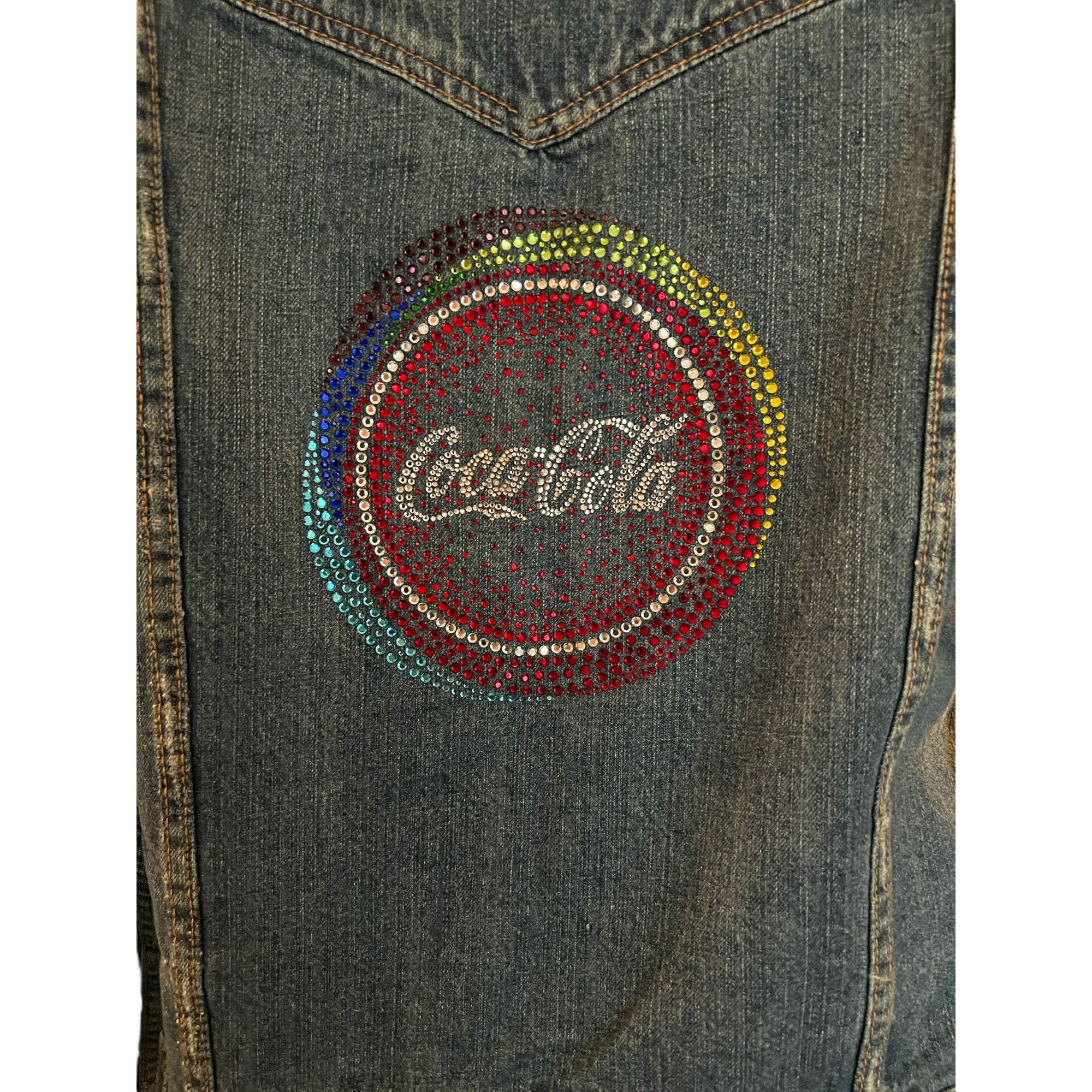 Coca Cola VTG Coca Cola Jean Jacket Colorful Logo Long Sleeve Button M Size M / US 6-8 / IT 42-44 - 9 Thumbnail