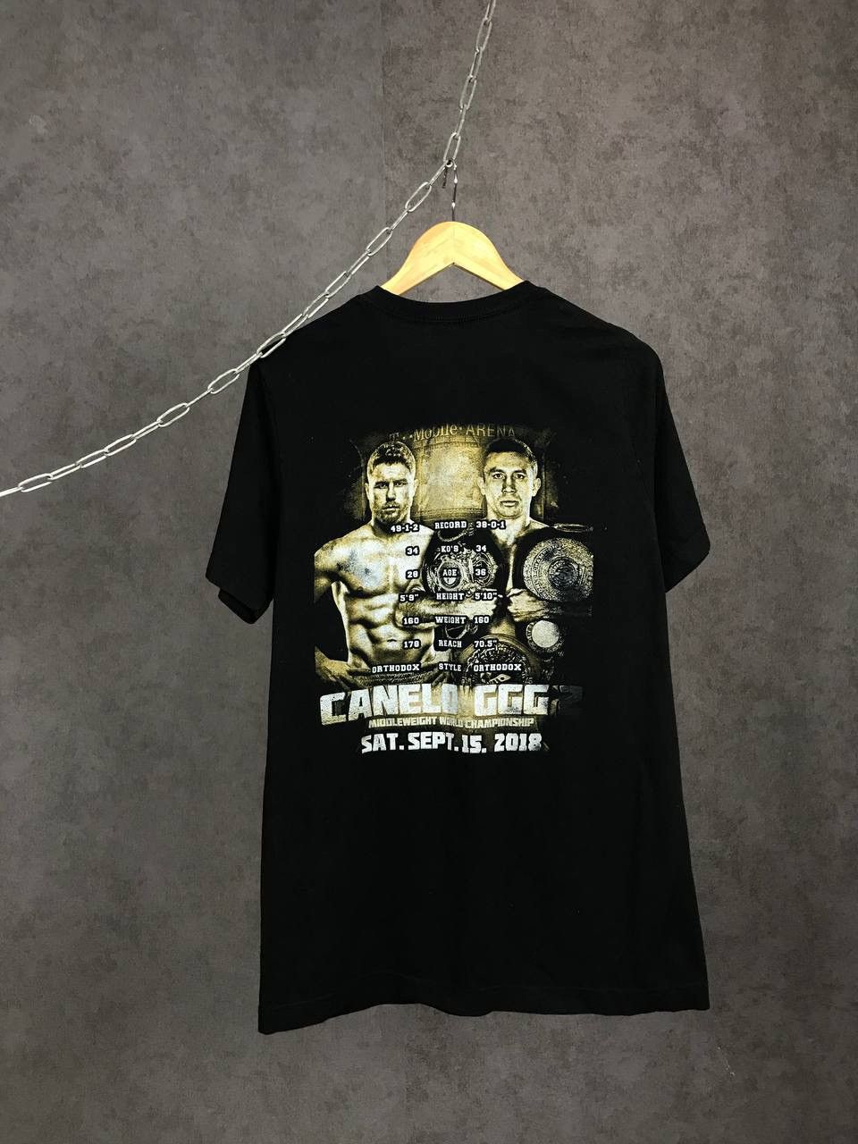 Vintage Canelo vs Golovkin vintage sportswear cult fight tee Size US M / EU 48-50 / 2 - 2 Thumbnail