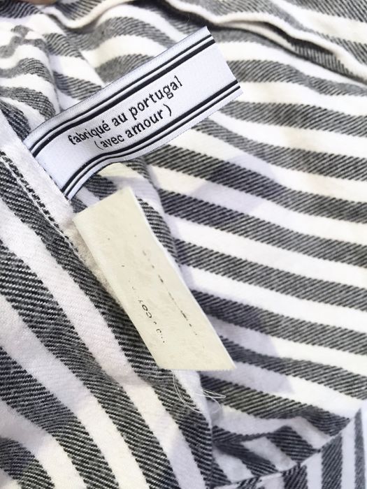 AMI Grey and White Stripe Flannel Shirt Size US S / EU 44-46 / 1 - 7 Preview