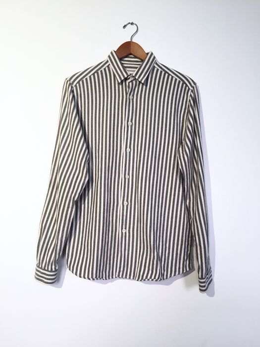 AMI Grey and White Stripe Flannel Shirt Size US S / EU 44-46 / 1 - 2 Preview