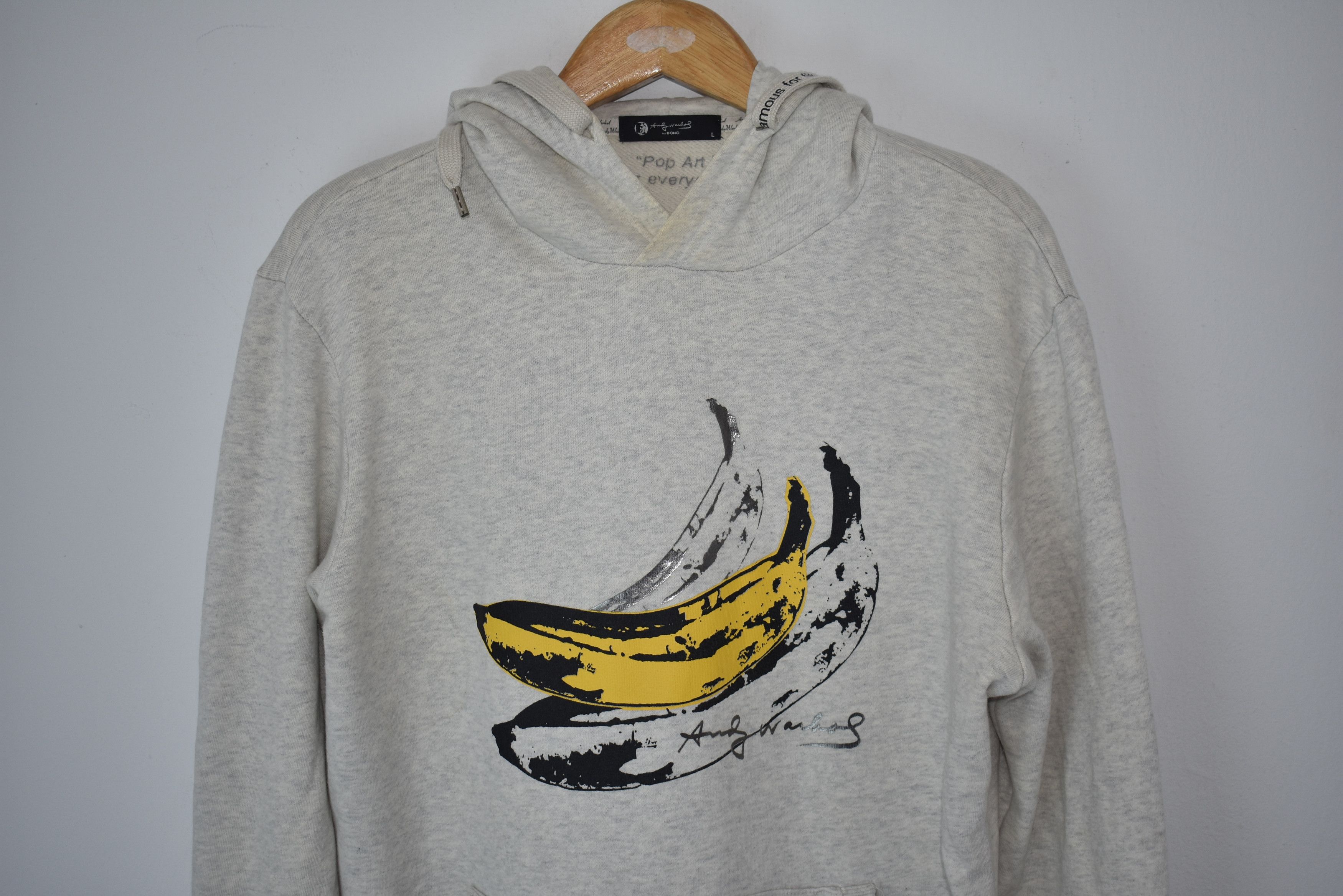 Andy Warhol × Vintage A086 ANDY WARHOL Hoodie Sweatshirt Unisex Vintage 1990s Size US L / EU 52-54 / 3 - 2 Thumbnail