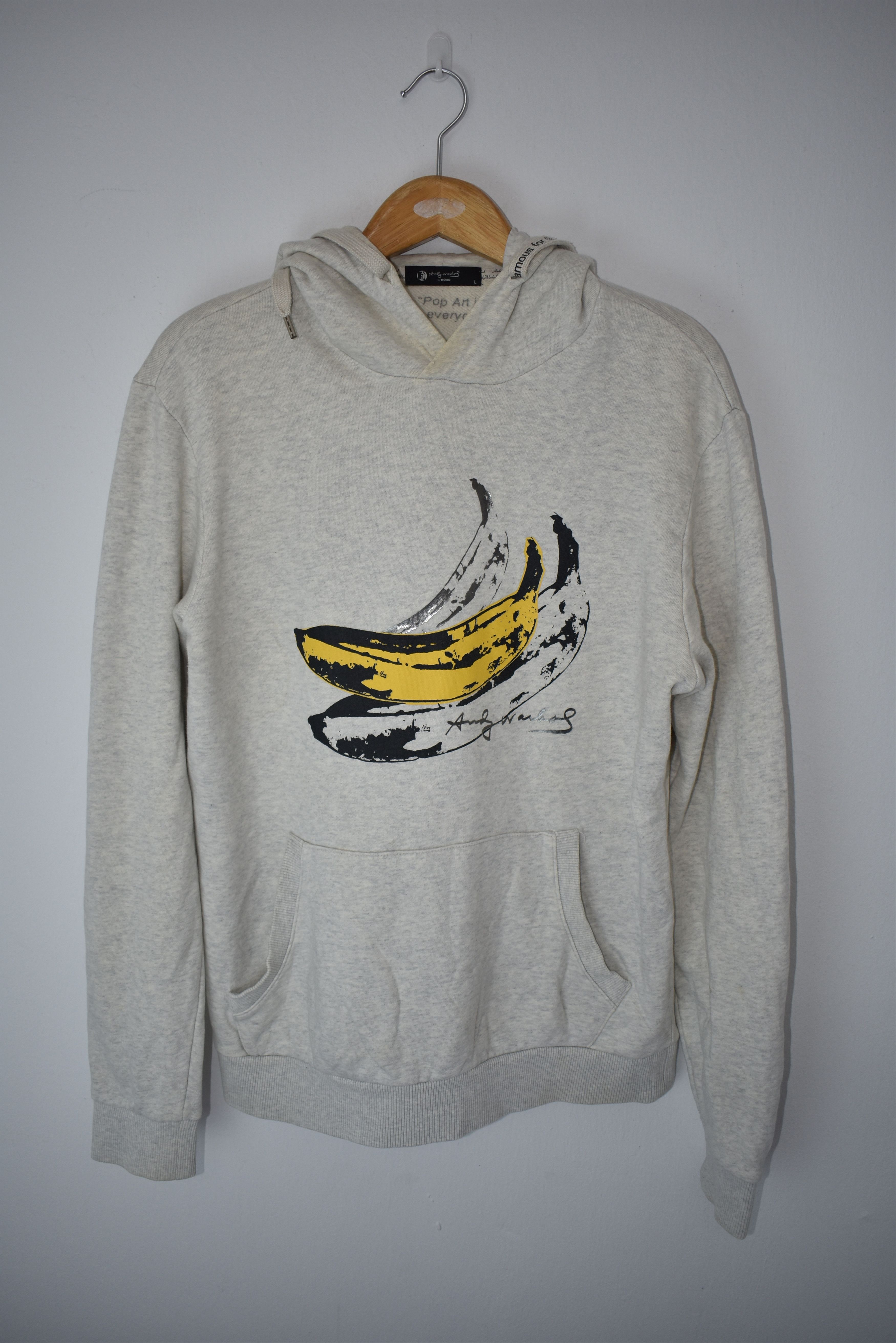 Andy Warhol × Vintage A086 ANDY WARHOL Hoodie Sweatshirt Unisex Vintage 1990s Size US L / EU 52-54 / 3 - 1 Thumbnail