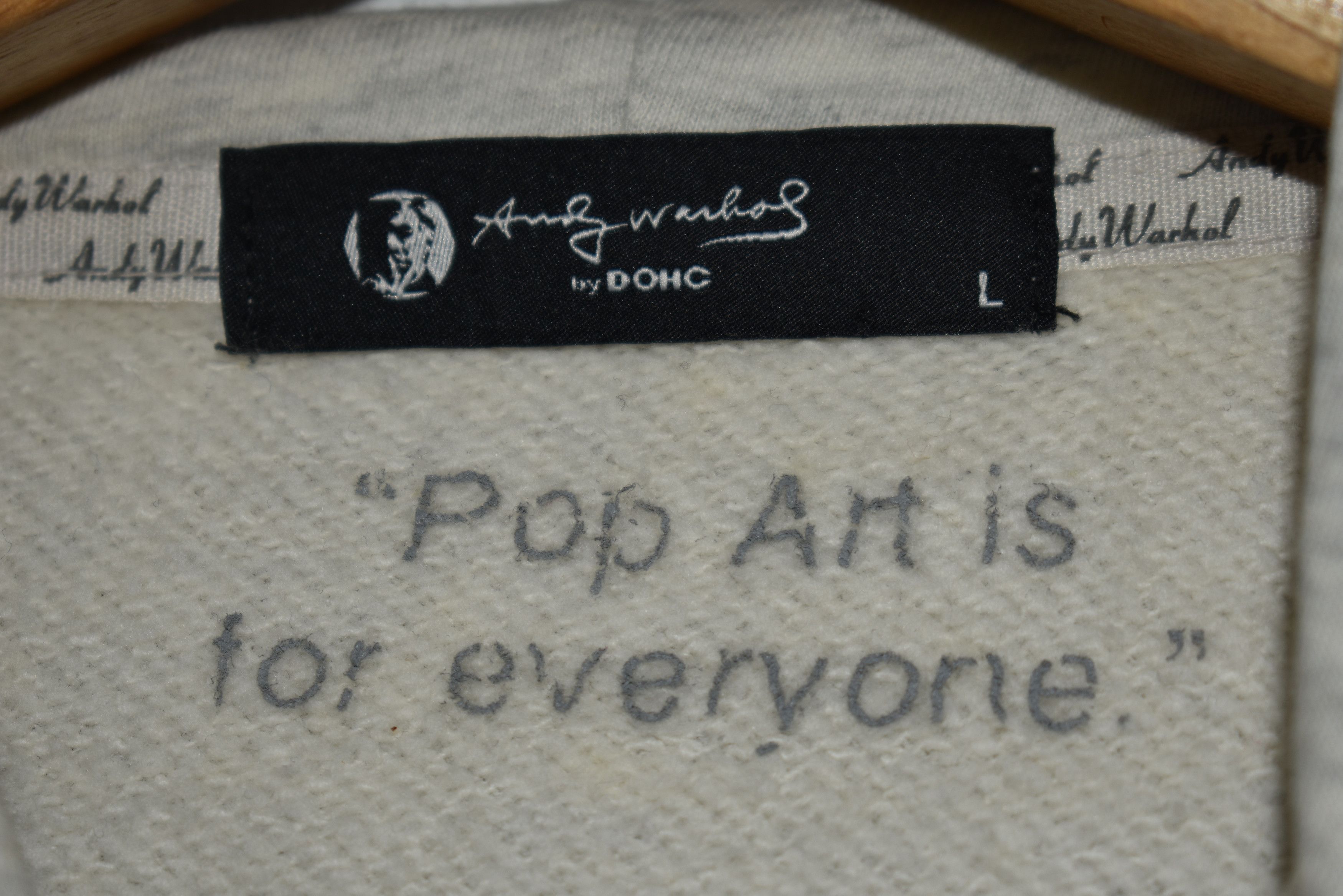 Andy Warhol × Vintage A086 ANDY WARHOL Hoodie Sweatshirt Unisex Vintage 1990s Size US L / EU 52-54 / 3 - 3 Thumbnail