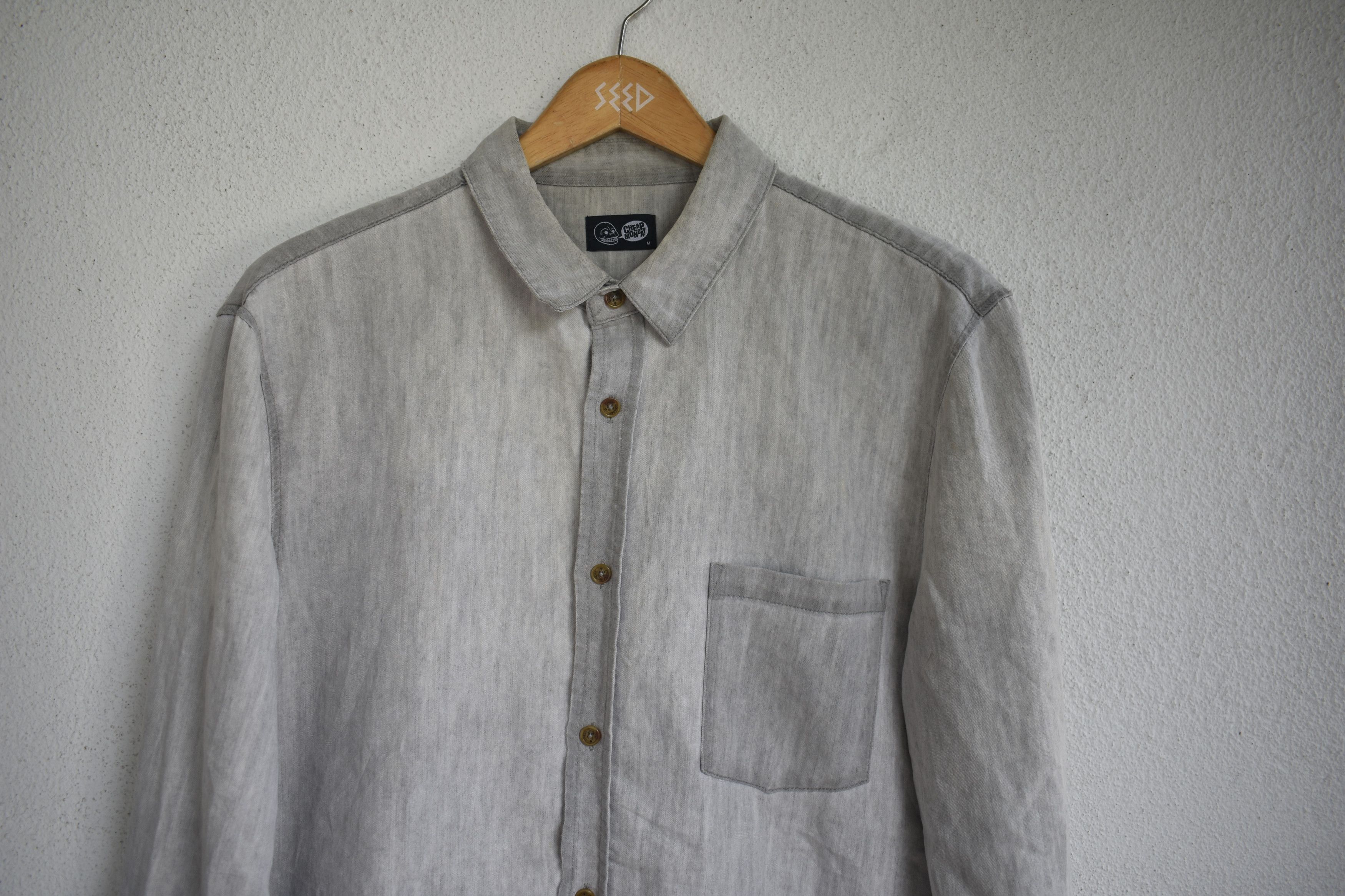 Cheap Monday × Vintage A081 Cheap Monday Distressed Denim Shirt Size US M / EU 48-50 / 2 - 2 Thumbnail
