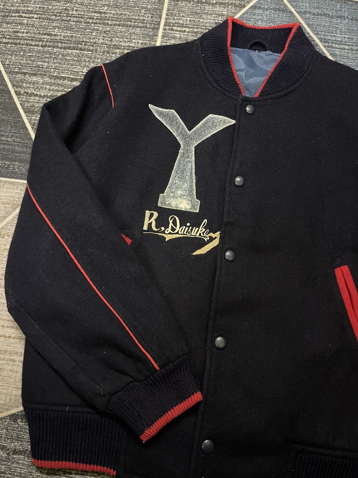 Vintage VINTAGE R,DAISUKE WOOL VARSITY JACKET Size US L / EU 52-54 / 3 - 5 Thumbnail