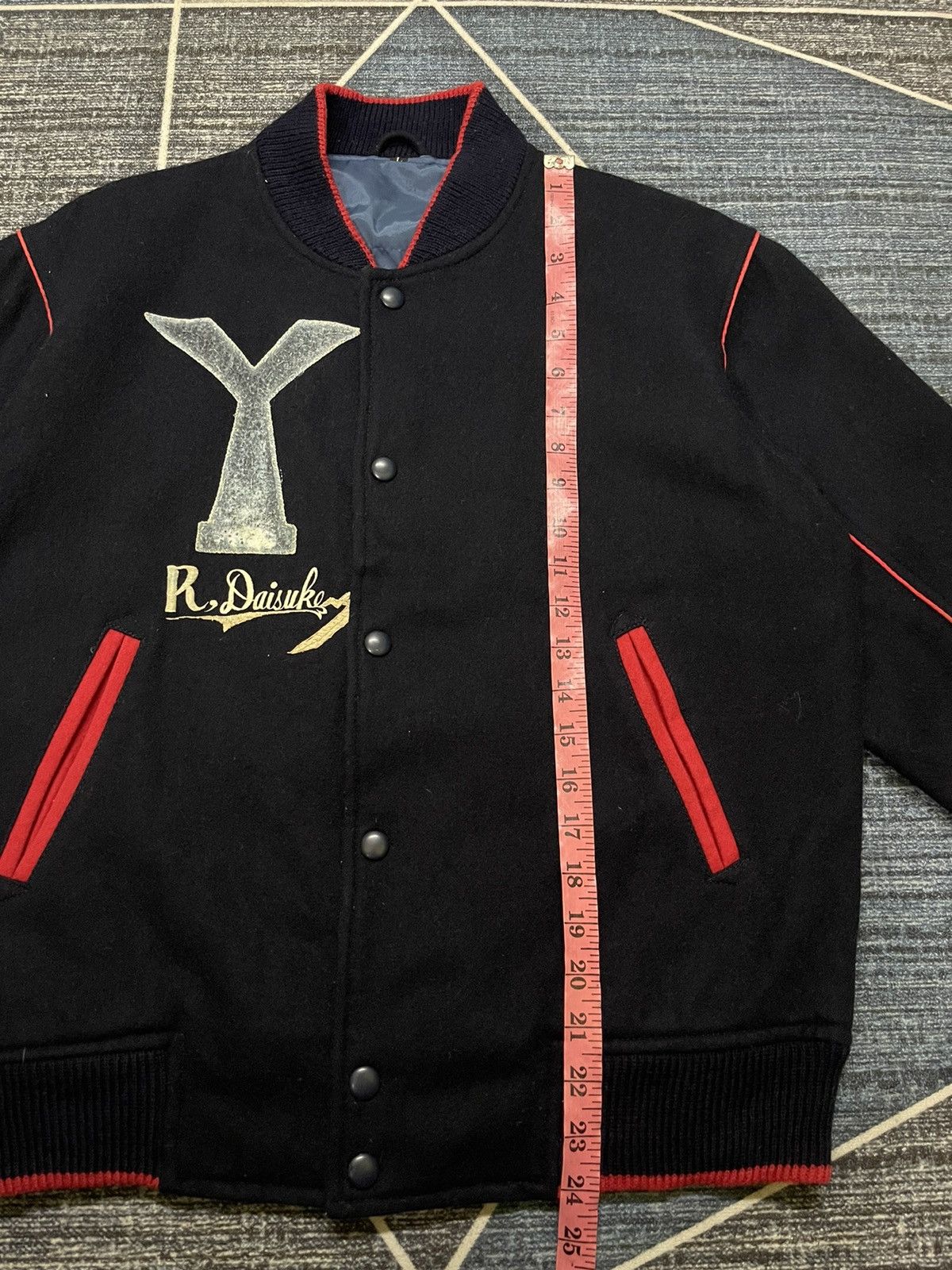 Vintage VINTAGE R,DAISUKE WOOL VARSITY JACKET Size US L / EU 52-54 / 3 - 12 Thumbnail