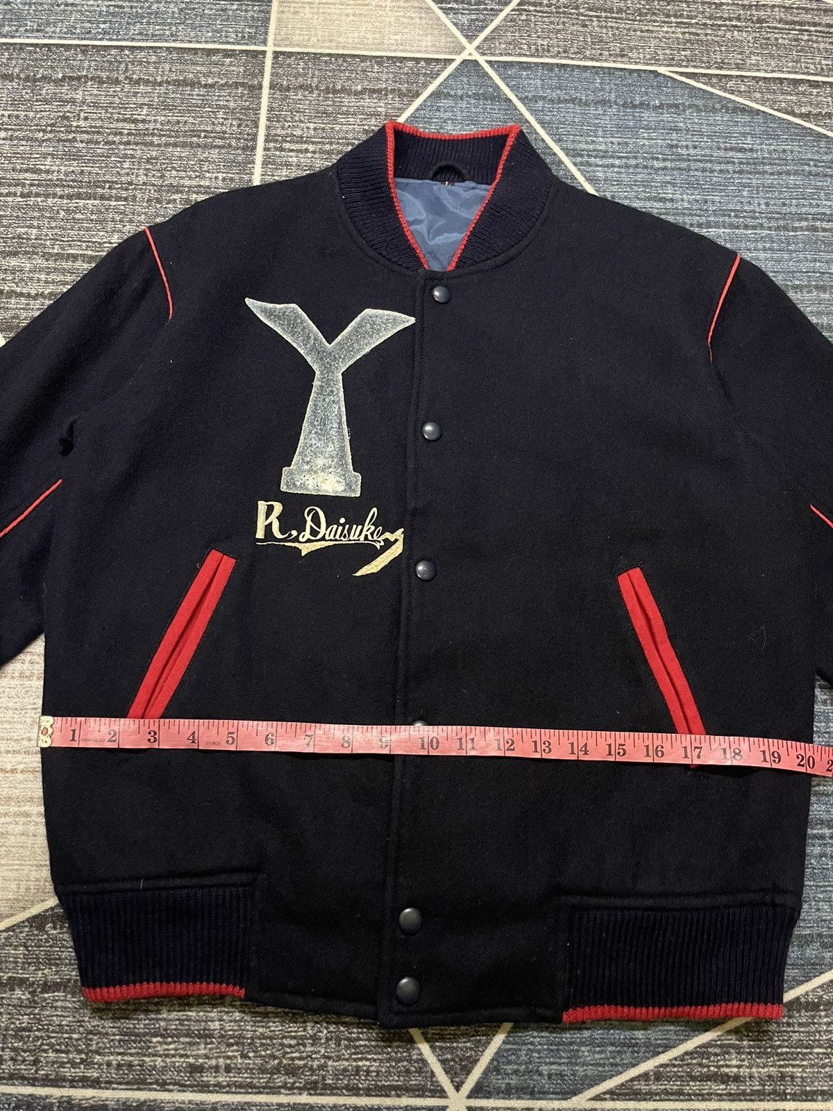 Vintage VINTAGE R,DAISUKE WOOL VARSITY JACKET Size US L / EU 52-54 / 3 - 11 Thumbnail