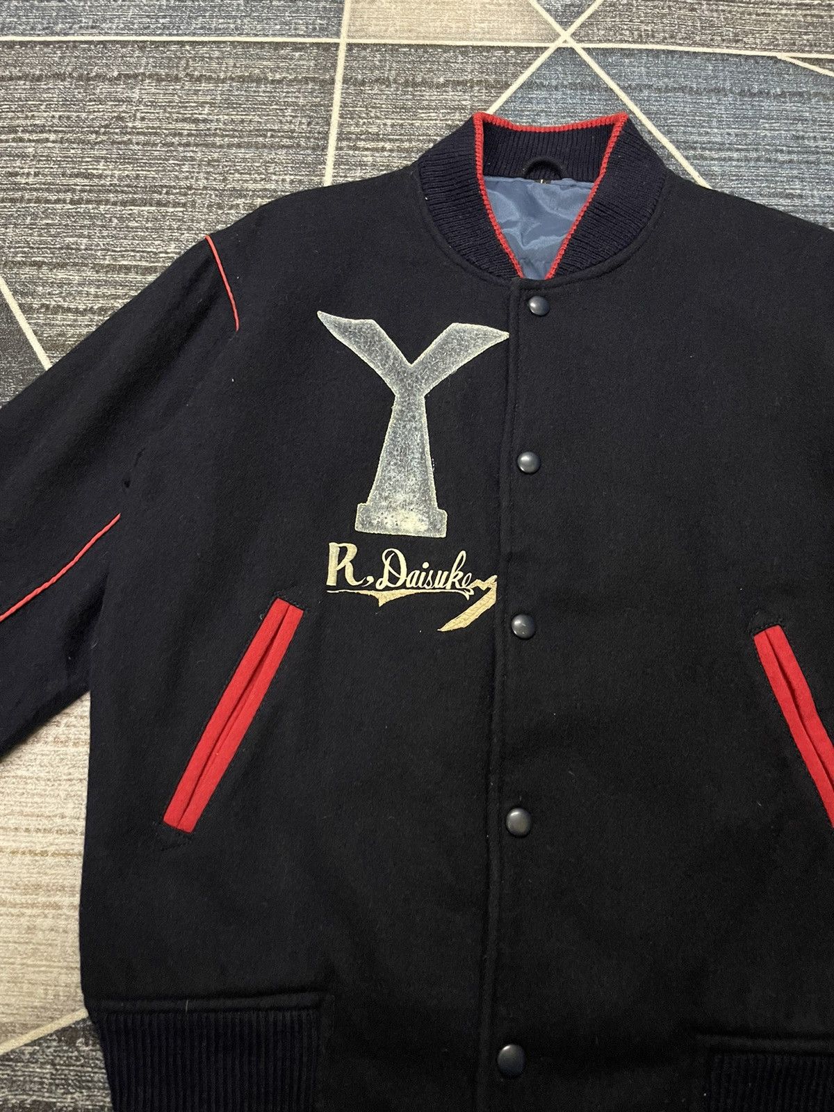 Vintage VINTAGE R,DAISUKE WOOL VARSITY JACKET Size US L / EU 52-54 / 3 - 4 Thumbnail