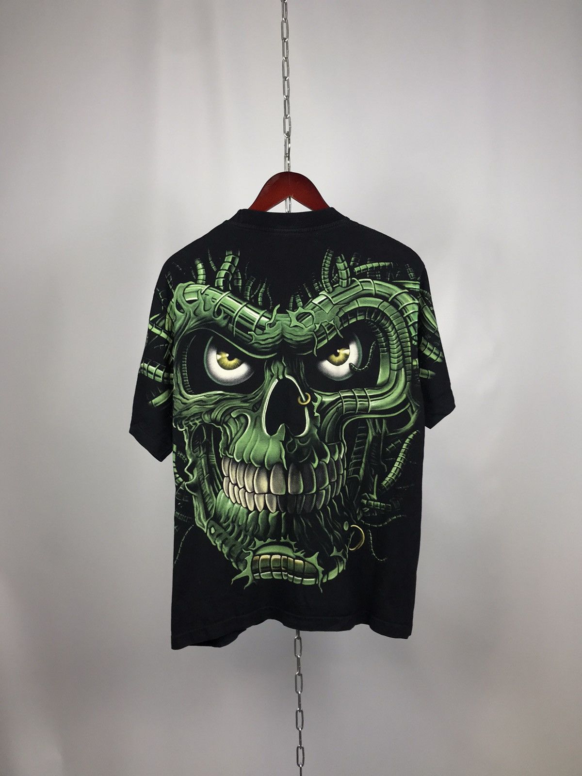Band Tees Skull skeleton overprinted vintage rock tee Size US M / EU 48-50 / 2 - 4 Thumbnail