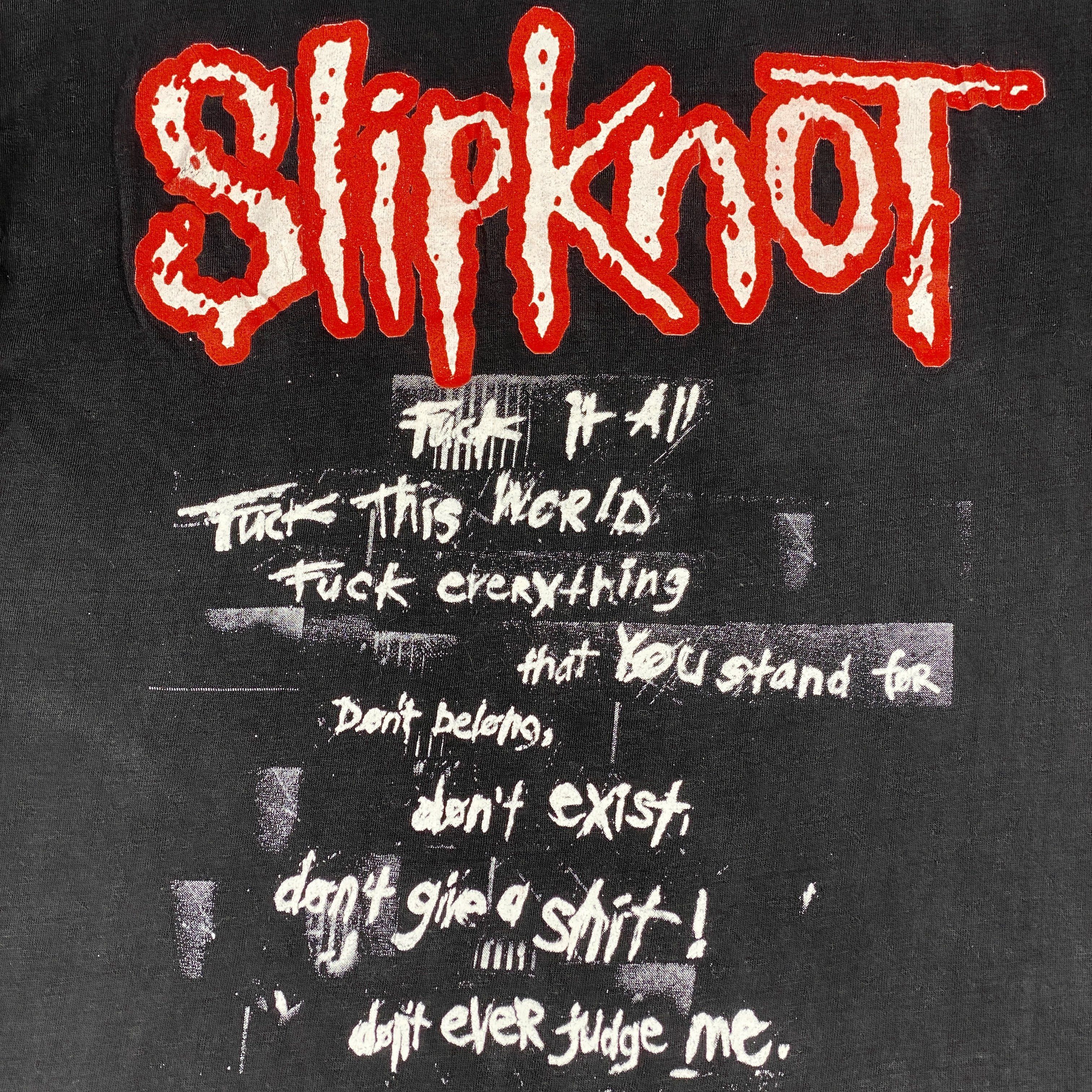 Slipknot Vintage Late 90s Slipknot Debut Fuck It All Bootleg T Shirt Size US L / EU 52-54 / 3 - 5 Thumbnail