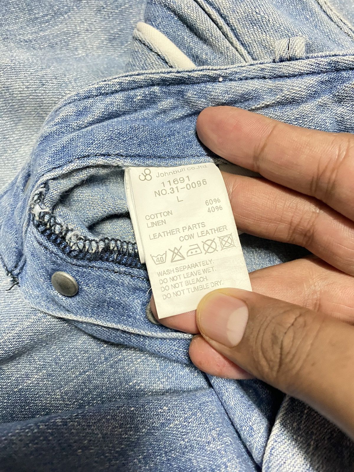 Johnbull John Bull Minimalist Design Chinos Pants Pocket Denim Size US 34 / EU 50 - 17 Thumbnail