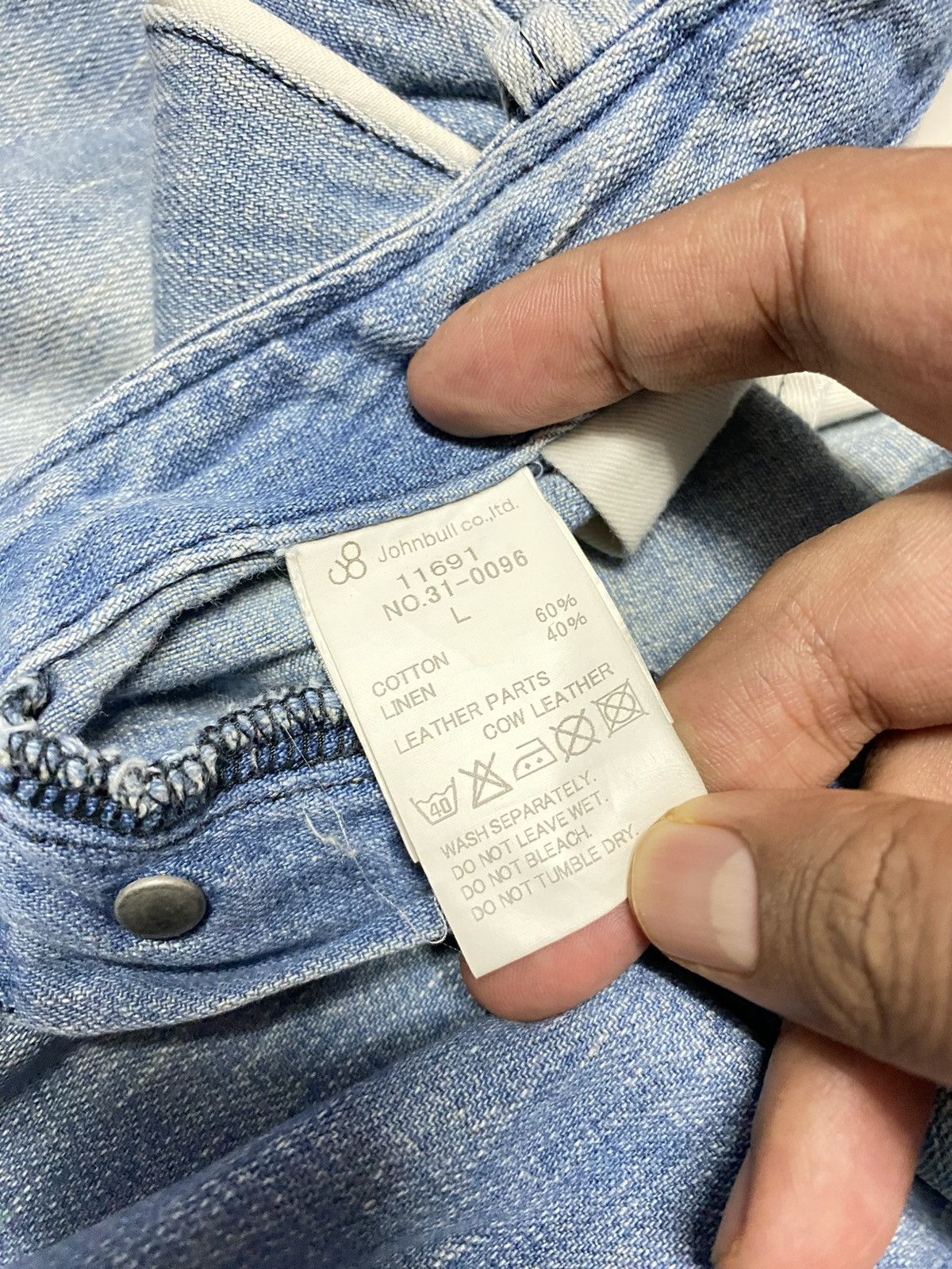 Johnbull John Bull Minimalist Design Chinos Pants Pocket Denim Size US 34 / EU 50 - 16 Thumbnail