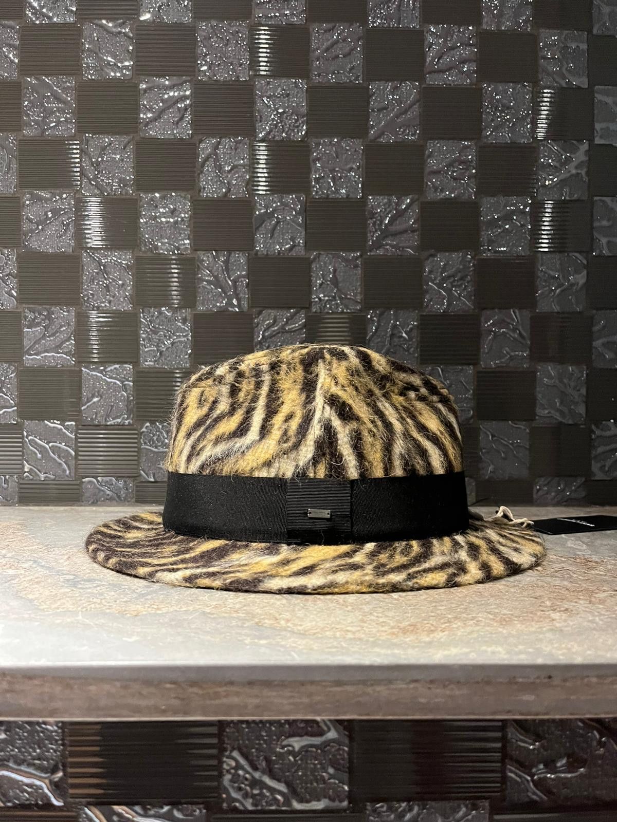 Pony Hair Zebra Cheetah Hat in Multicolor