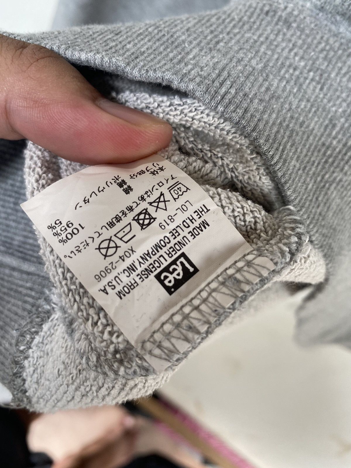 Japanese Brand × Lee Lee sweatshirt union made small logo spellout Size US L / EU 52-54 / 3 - 7 Thumbnail