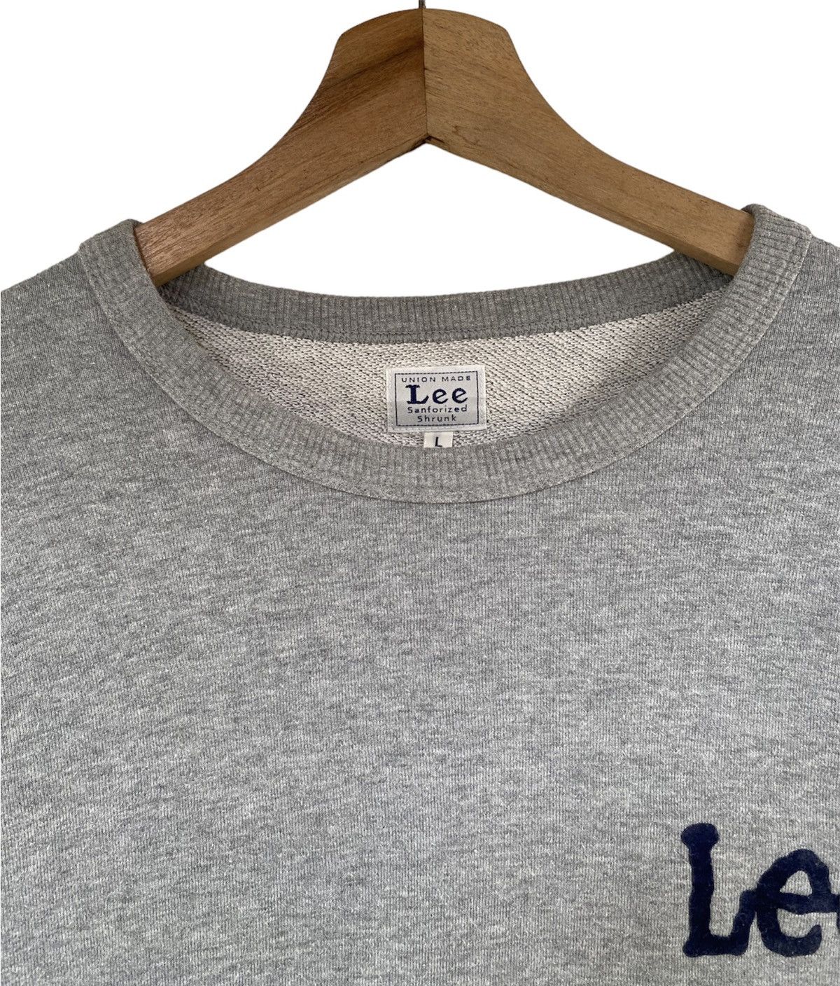 Japanese Brand × Lee Lee sweatshirt union made small logo spellout Size US L / EU 52-54 / 3 - 4 Thumbnail