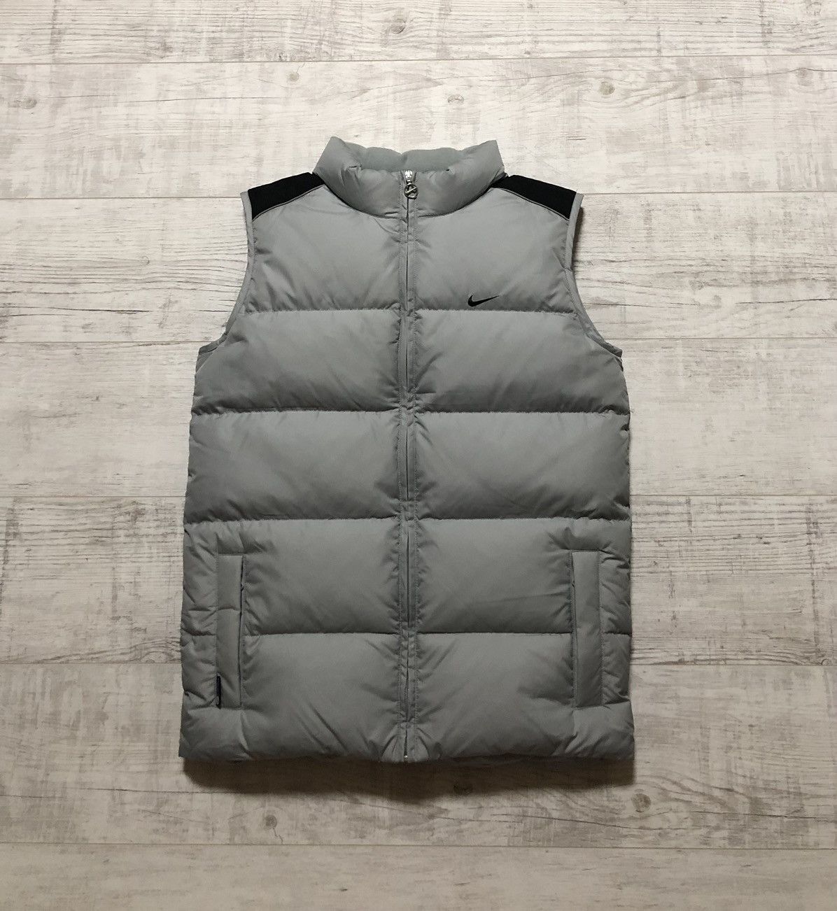 Nike × Vintage Vintage Y2K Nike Nylon Drill Puffer Down Vest Size US S / EU 44-46 / 1 - 4 Thumbnail