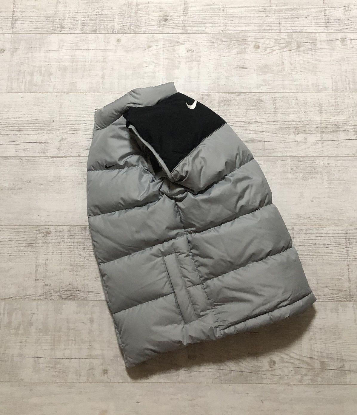 Nike × Vintage Vintage Y2K Nike Nylon Drill Puffer Down Vest Size US S / EU 44-46 / 1 - 3 Thumbnail