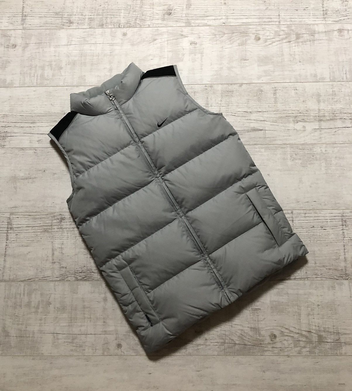 Nike × Vintage Vintage Y2K Nike Nylon Drill Puffer Down Vest Size US S / EU 44-46 / 1 - 5 Thumbnail