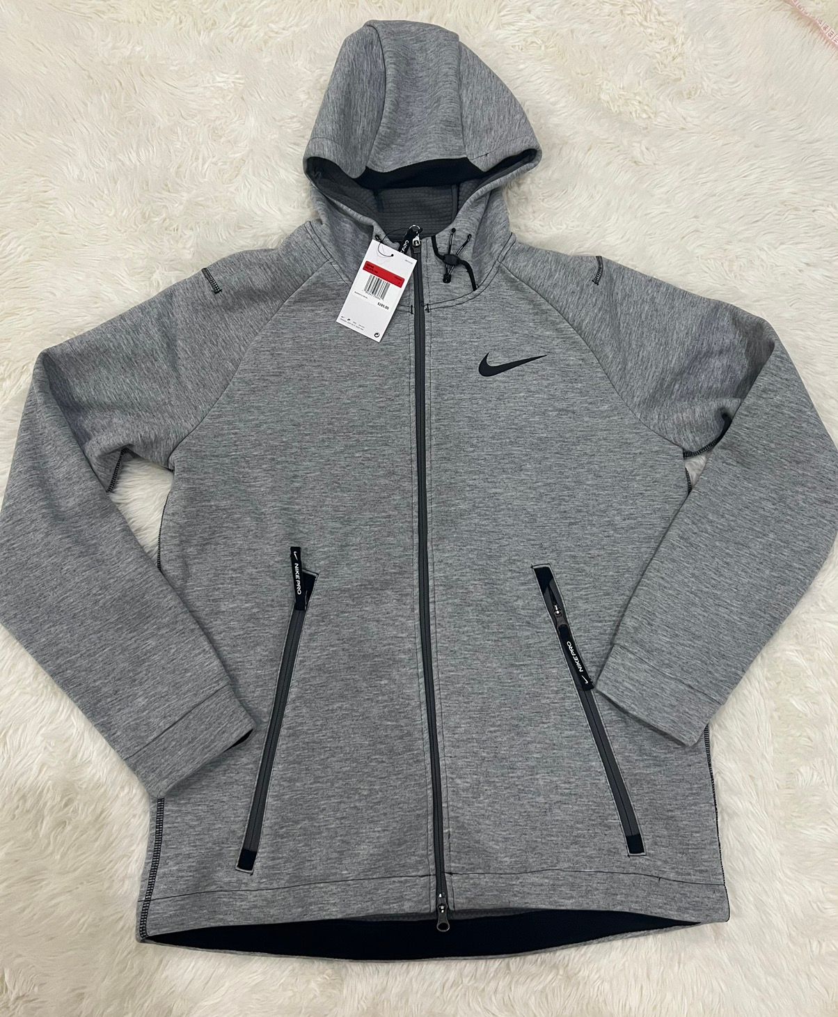Nike Nike Therma-FIT Full-Zip Training Hoodie Jacket Gray Black | Grailed