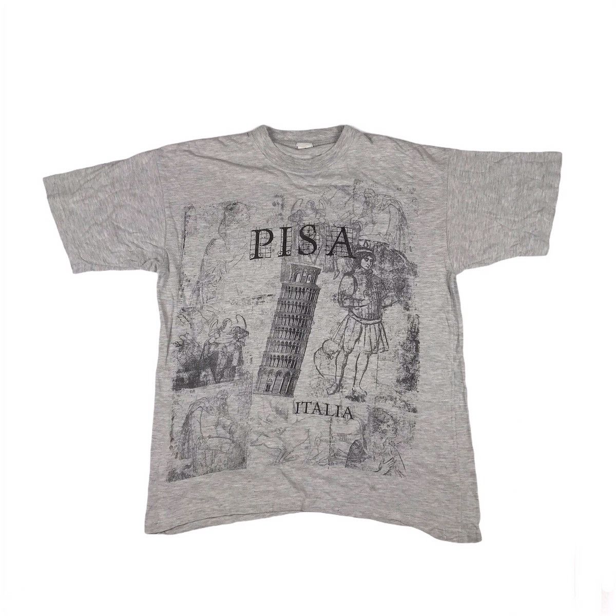 80’s Vintage Art t shirt Italia Pisa like Leonardo da Vinci
