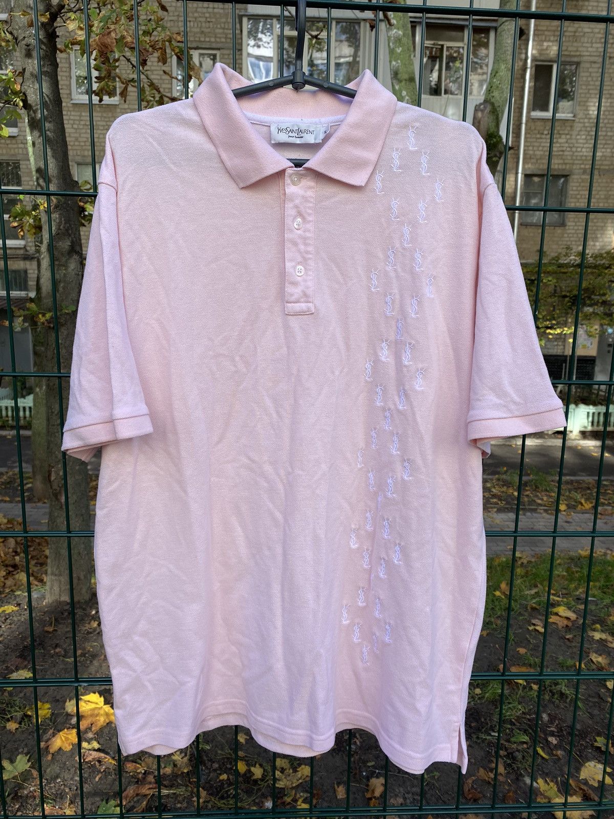 Vintage Yves Saint Laurent monogram polo shirt