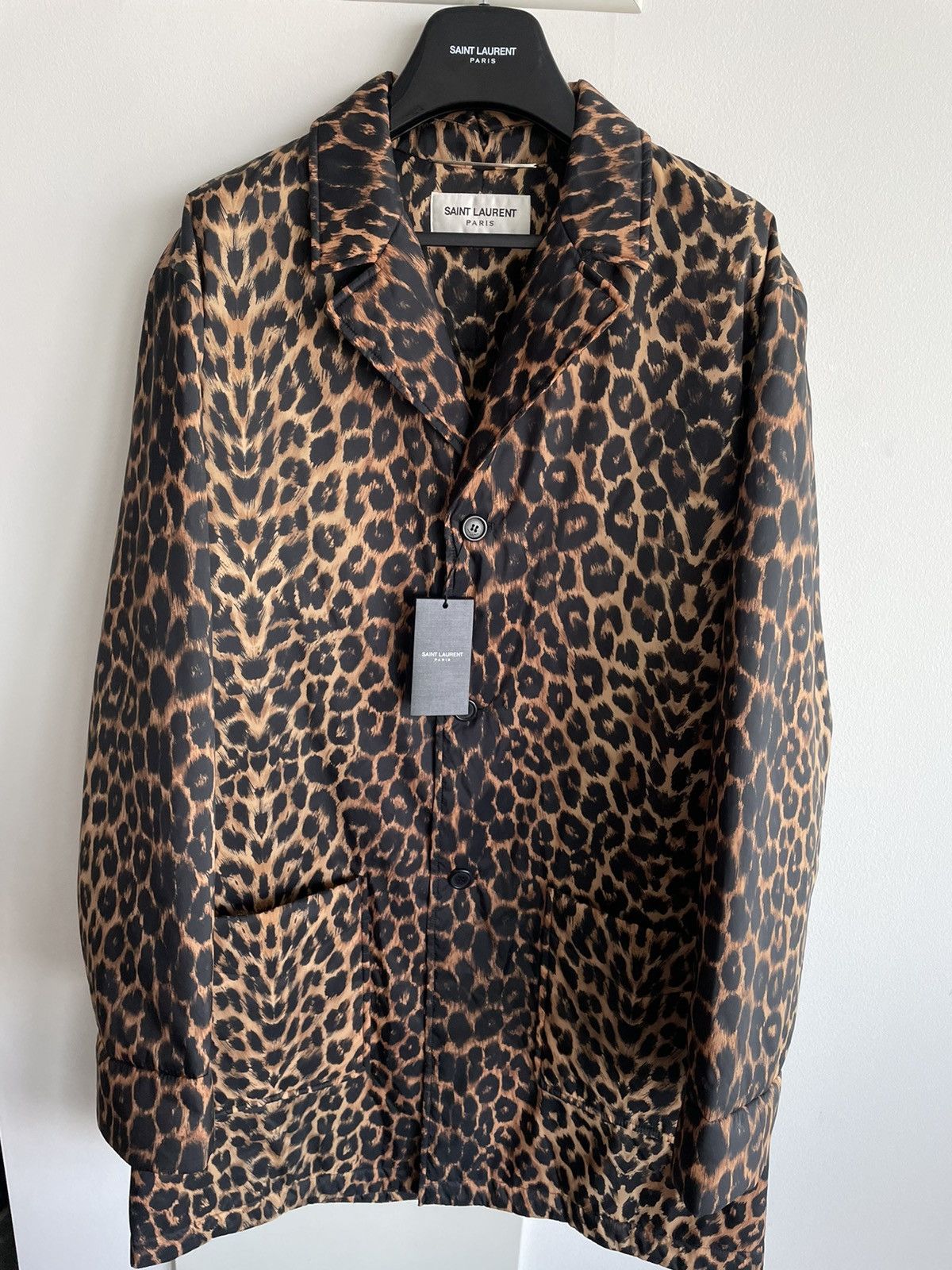 Hedi Slimane × Saint Laurent Paris × Yves Saint Laurent $4k Value Super Runway Saint Laurent Leopard Coat Size US XL / EU 56 / 4 - 17 Thumbnail