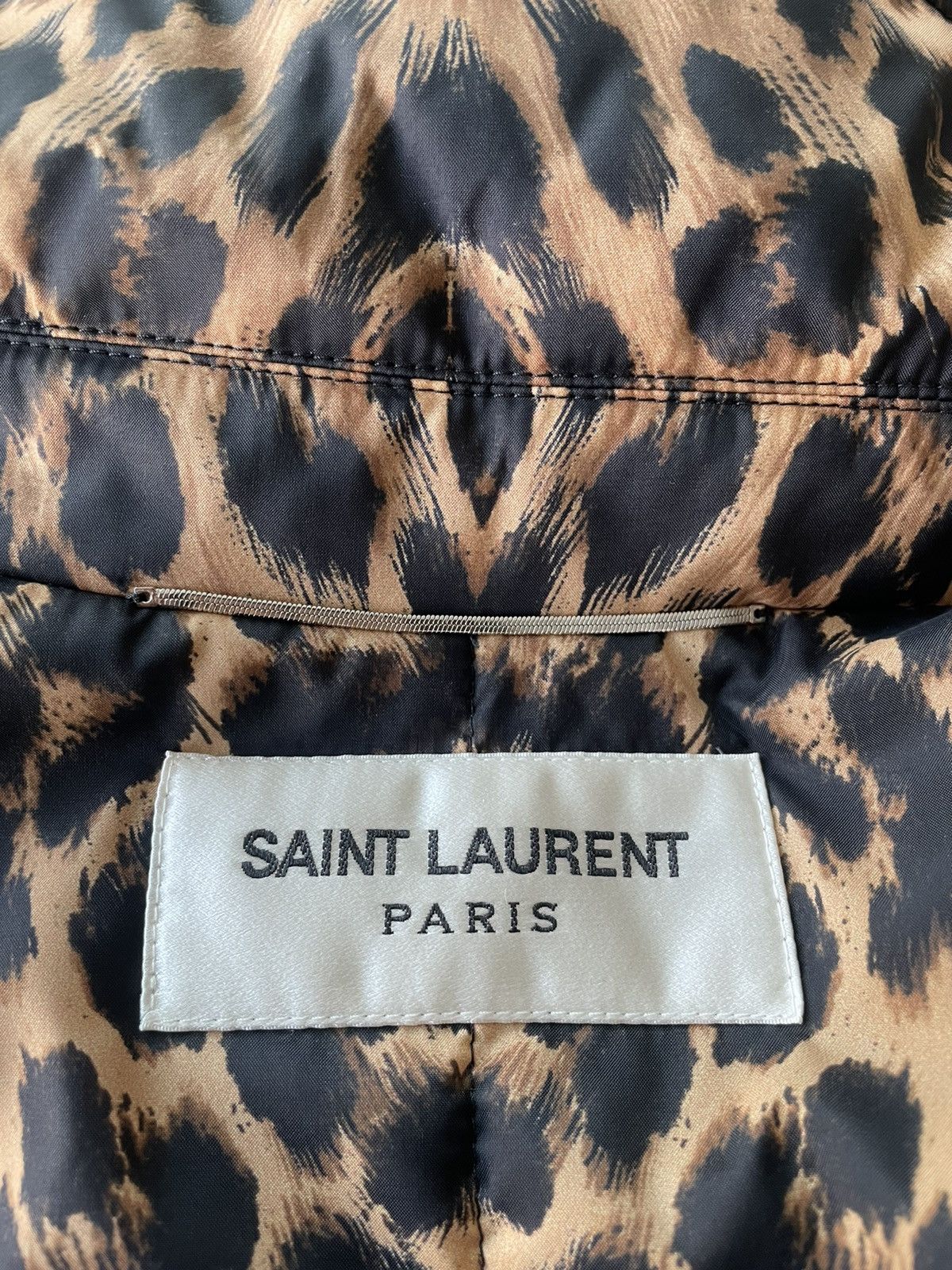 Hedi Slimane × Saint Laurent Paris × Yves Saint Laurent $4k Value Super Runway Saint Laurent Leopard Coat Size US XL / EU 56 / 4 - 4 Thumbnail