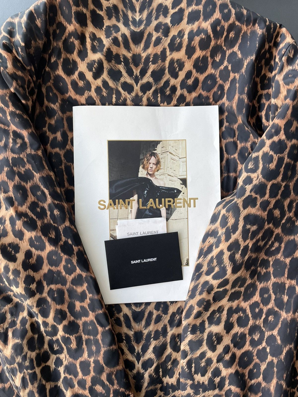 Hedi Slimane × Saint Laurent Paris × Yves Saint Laurent $4k Value Super Runway Saint Laurent Leopard Coat Size US XL / EU 56 / 4 - 21 Thumbnail
