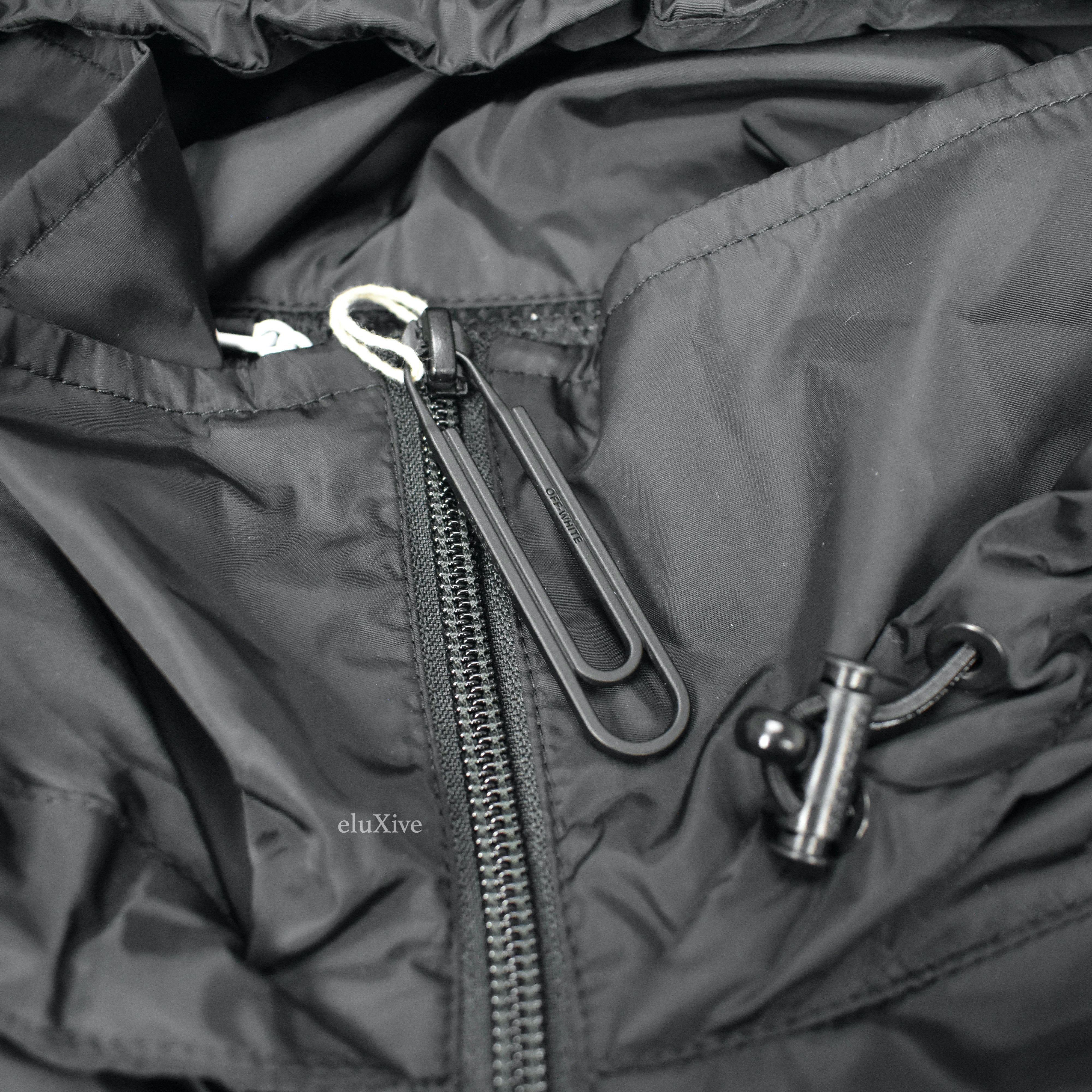 Off-White Off White Black Nylon Logo Print Rain Jacket NWT Size US M / EU 48-50 / 2 - 7 Thumbnail
