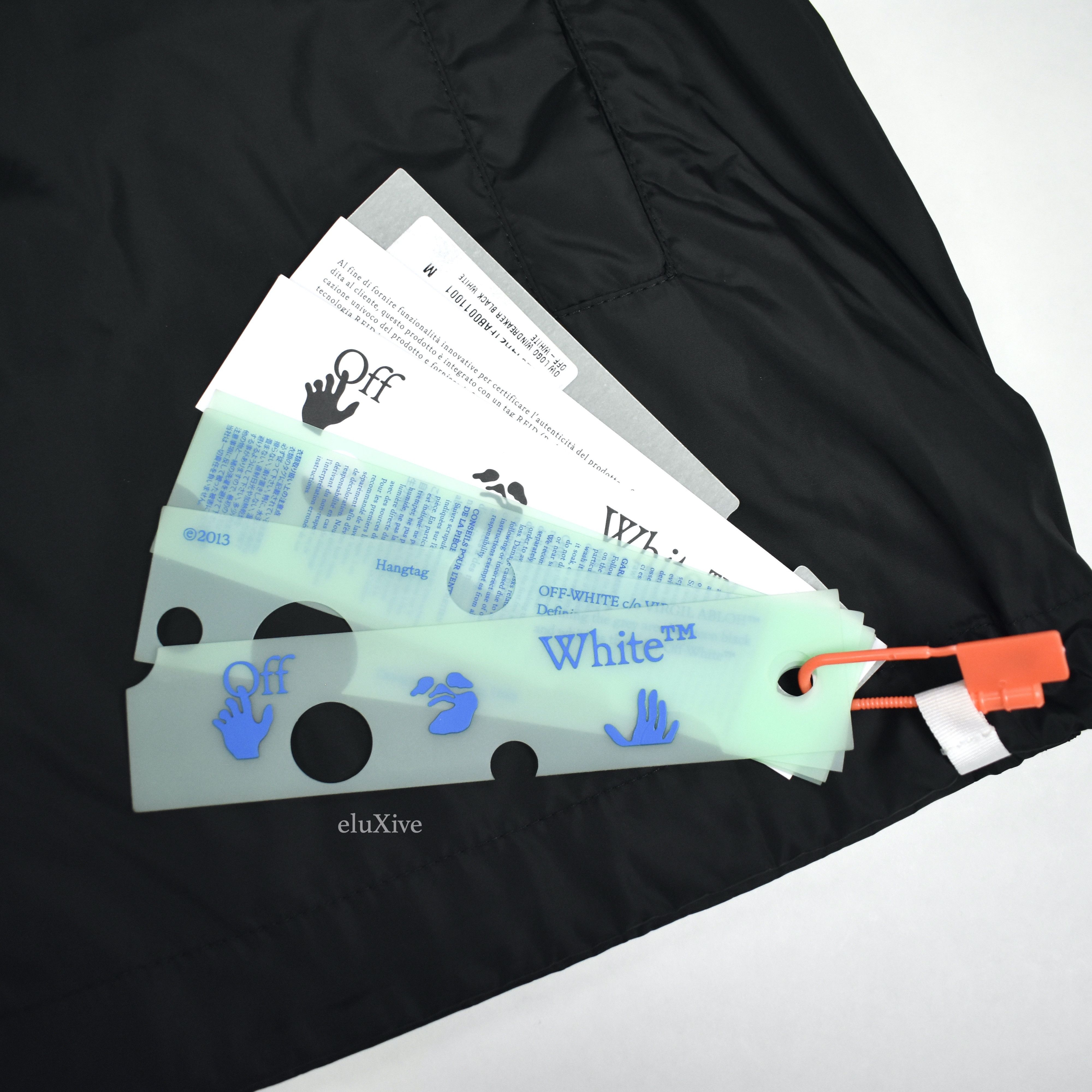 Off-White Off White Black Nylon Logo Print Rain Jacket NWT Size US M / EU 48-50 / 2 - 3 Thumbnail