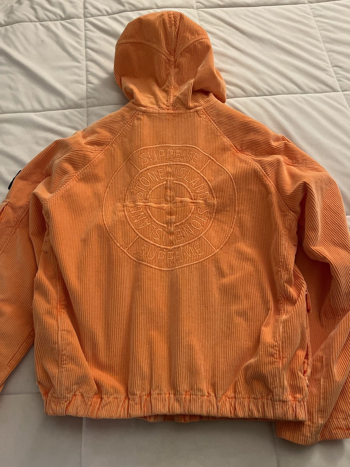 Stone Island × Supreme Supreme Stone Island Corduroy Jacket Orange Medium Size US M / EU 48-50 / 2 - 3 Thumbnail