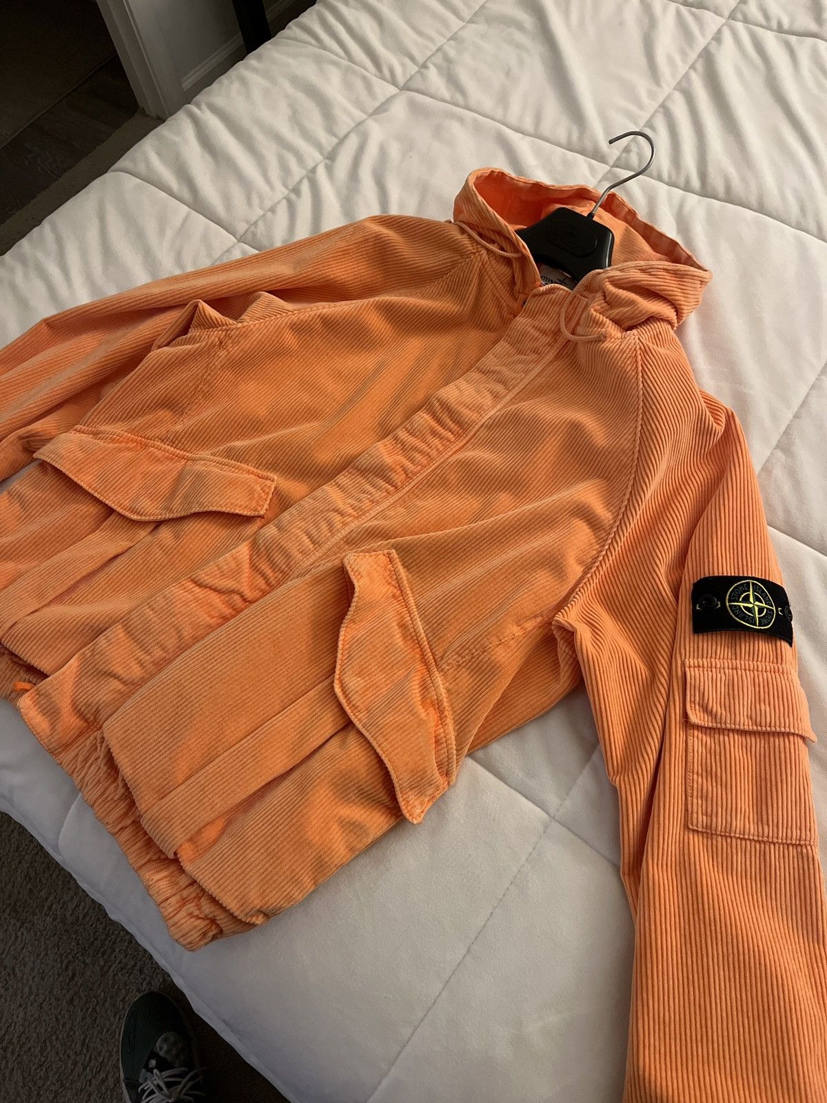 Stone Island × Supreme Supreme Stone Island Corduroy Jacket Orange Medium Size US M / EU 48-50 / 2 - 4 Thumbnail