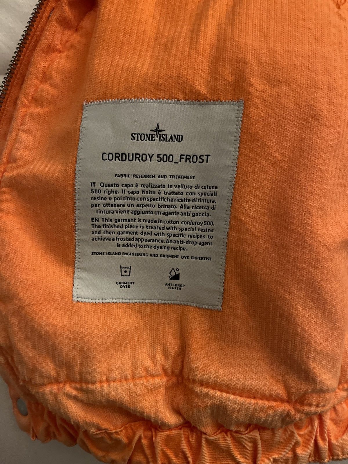 Stone Island × Supreme Supreme Stone Island Corduroy Jacket Orange Medium Size US M / EU 48-50 / 2 - 6 Thumbnail