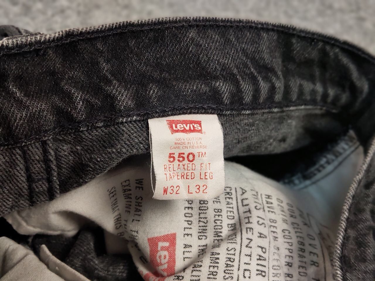 Levi's Vintage 90's levis 550 Black Denim mom Jeans Made in USA Size 32" / US 10 / IT 46 - 20 Thumbnail