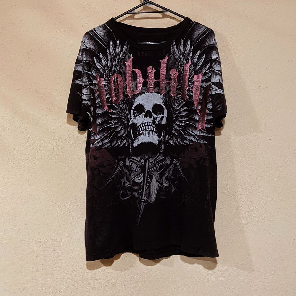 Affliction VTG Distressed Affliction Like Nobility Skull wings T Shirt Size US M / EU 48-50 / 2 - 1 Thumbnail