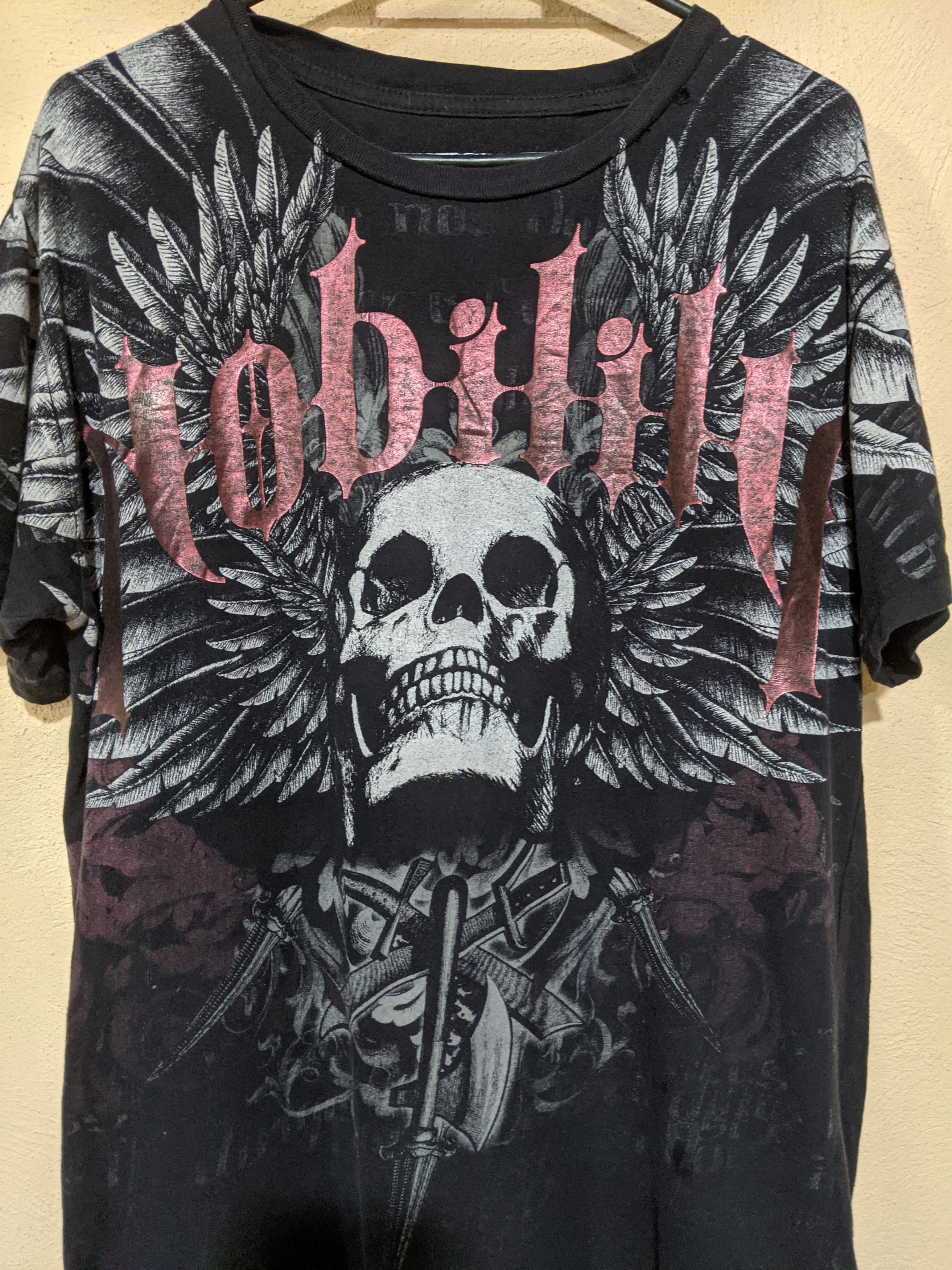 Affliction VTG Distressed Affliction Like Nobility Skull wings T Shirt Size US M / EU 48-50 / 2 - 2 Thumbnail