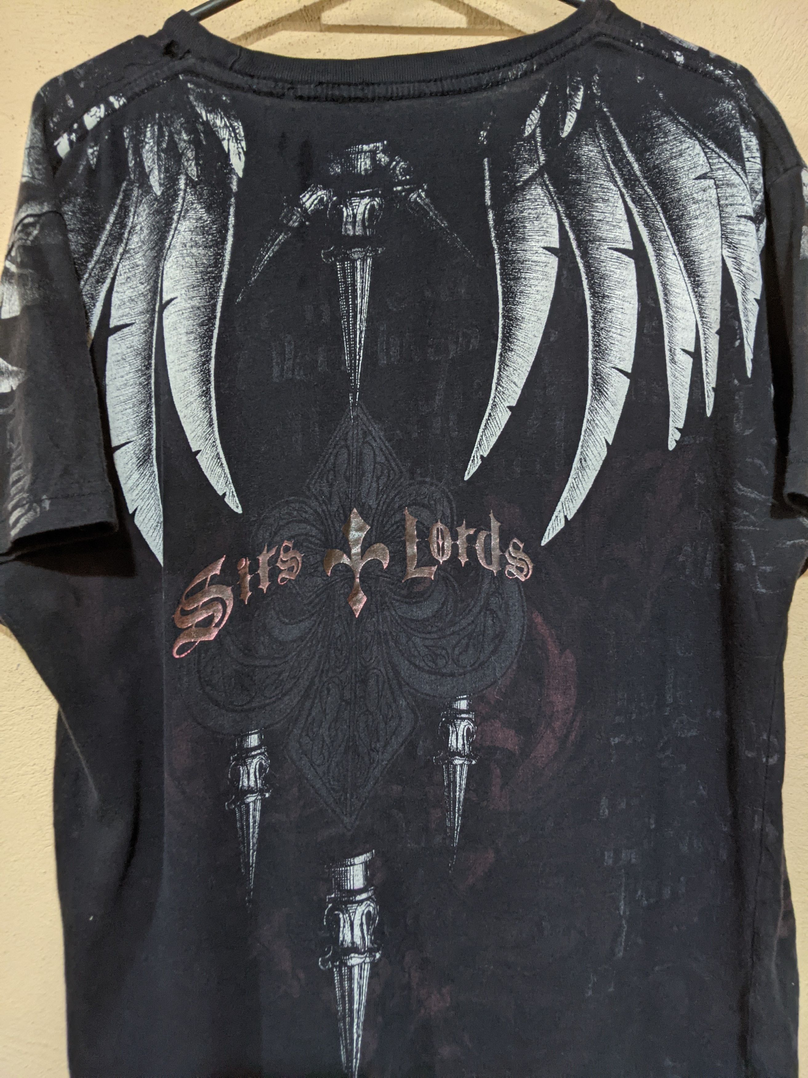 Affliction VTG Distressed Affliction Like Nobility Skull wings T Shirt Size US M / EU 48-50 / 2 - 5 Thumbnail