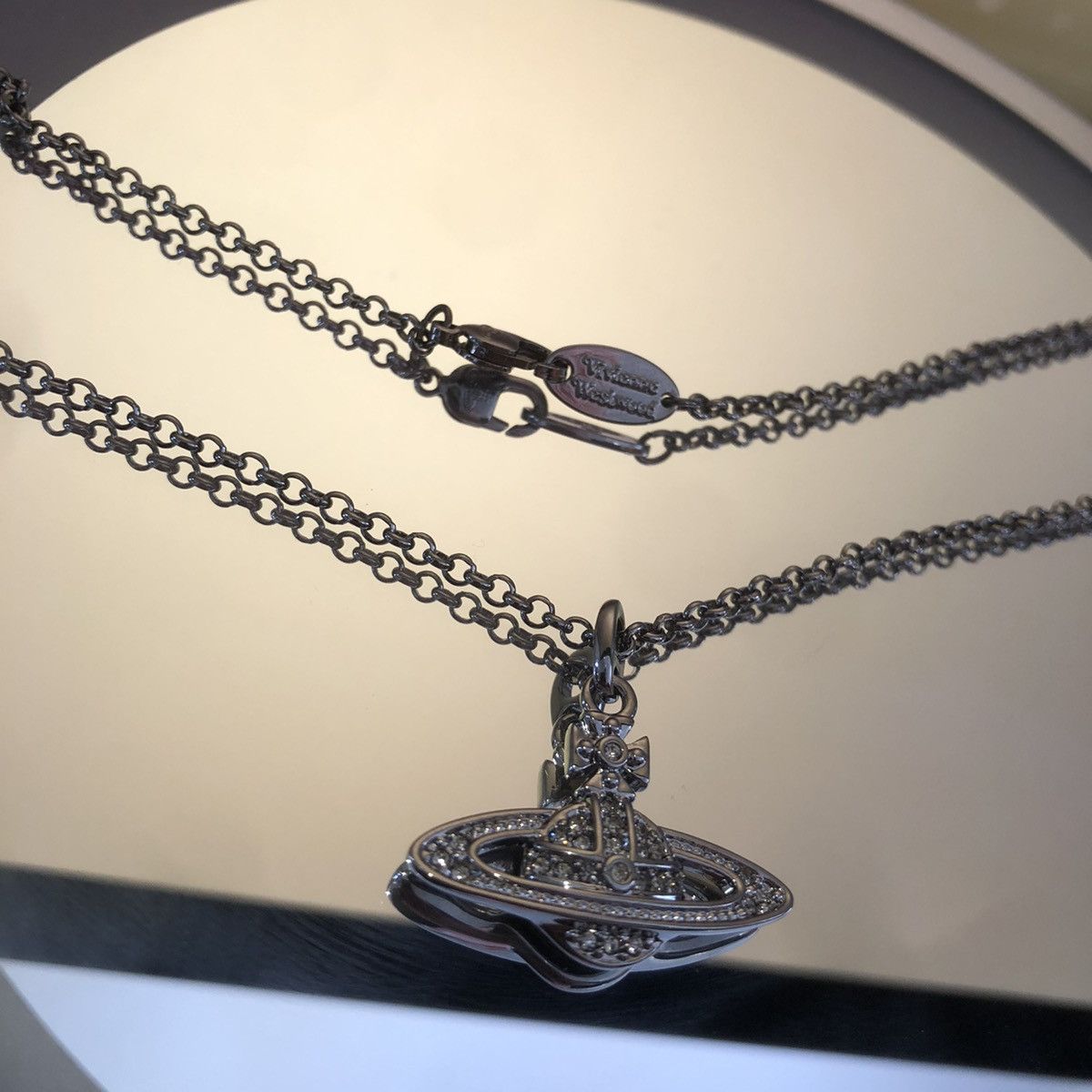 Vivienne Westwood Vivienne Westwood Silver Cristal ORB Necklace Size ONE SIZE - 8 Thumbnail