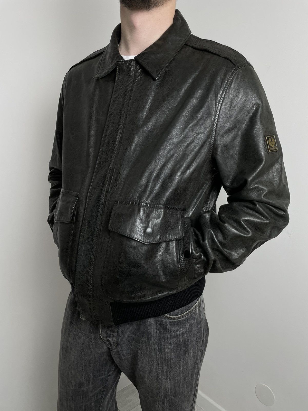 Belstaff Brad Pitt Belstaff 💥Very Rare Leather Jacket Benjamin Button Size US L / EU 52-54 / 3 - 7 Thumbnail