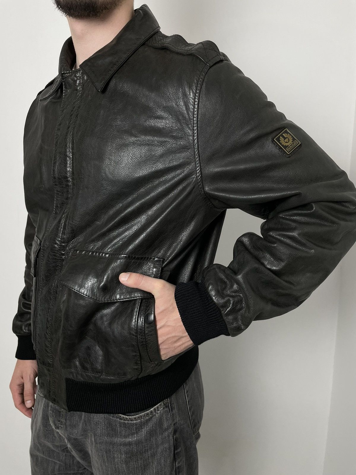 Belstaff Brad Pitt Belstaff 💥Very Rare Leather Jacket Benjamin Button Size US L / EU 52-54 / 3 - 6 Thumbnail