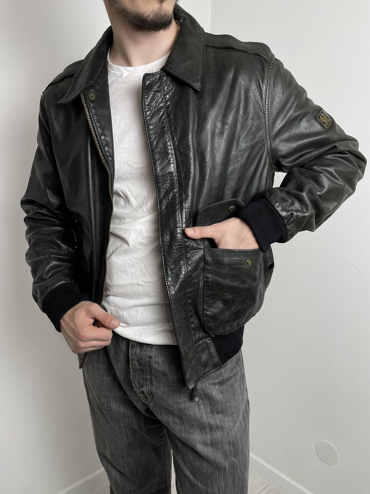 Belstaff Brad Pitt Belstaff 💥Very Rare Leather Jacket Benjamin Button Size US L / EU 52-54 / 3 - 5 Thumbnail