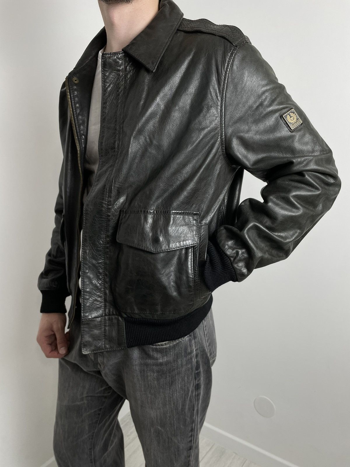 Belstaff Brad Pitt Belstaff 💥Very Rare Leather Jacket Benjamin Button Size US L / EU 52-54 / 3 - 13 Thumbnail